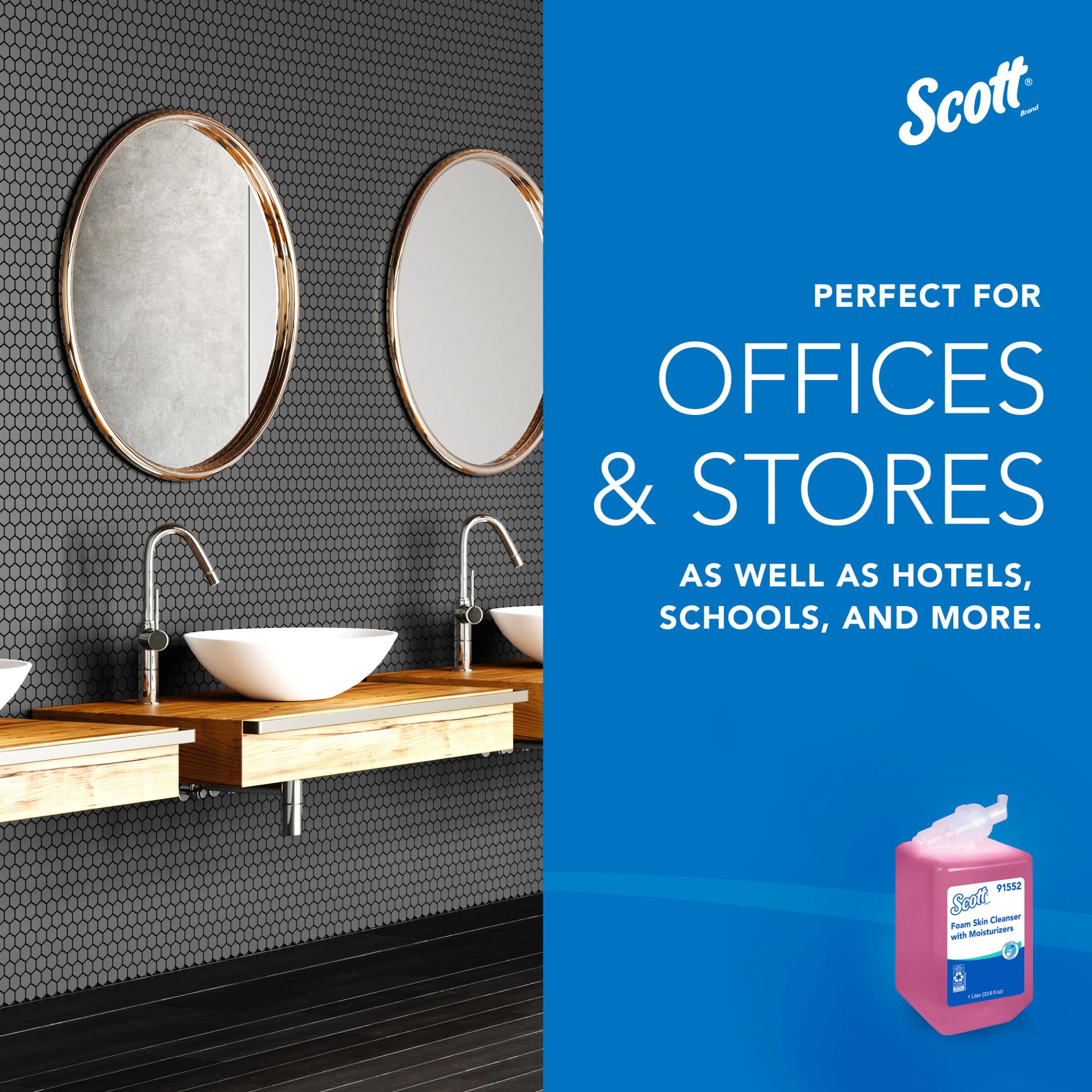 Foto 7 | Limpiador De Piel Scott Pro Foam Con Humectantes, Botella De 1 Litro - Venta Internacional.