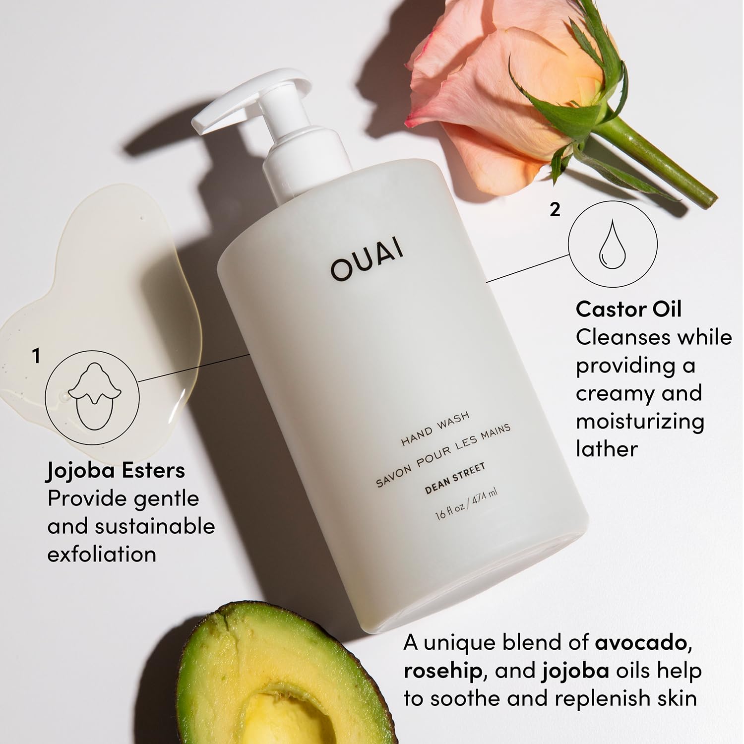 Foto 3 | Jabón Líquido Para Manos Hand Wash Ouai Con Jojoba, Aguacate Y Rosa Mosqueta - Venta Internacional.