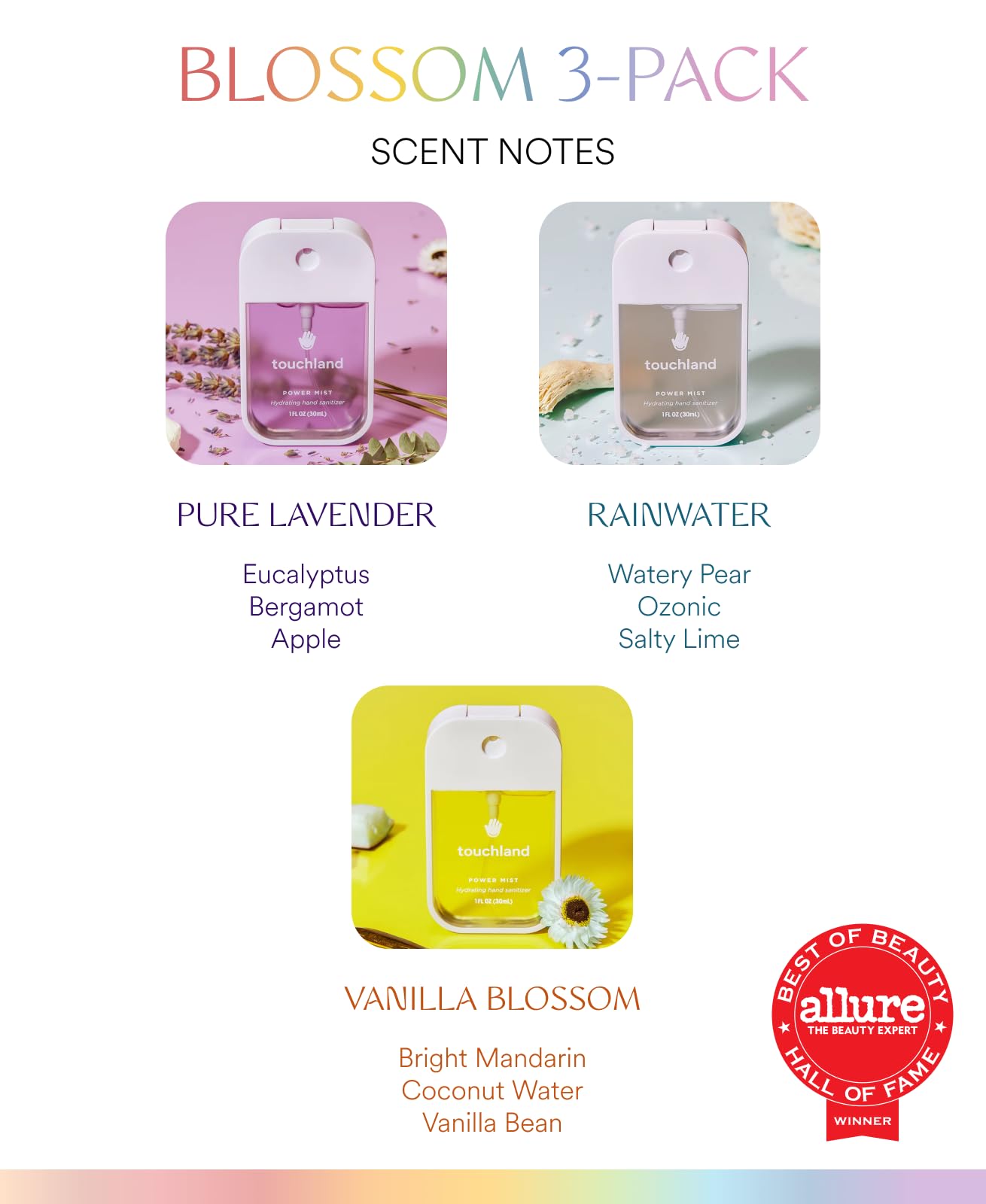 Foto 2 | Spray Desinfectante Para Manos Touchland Power Mist Fresh, Paquete De 5 Unidades, 15 Ml - Venta Internacional.
