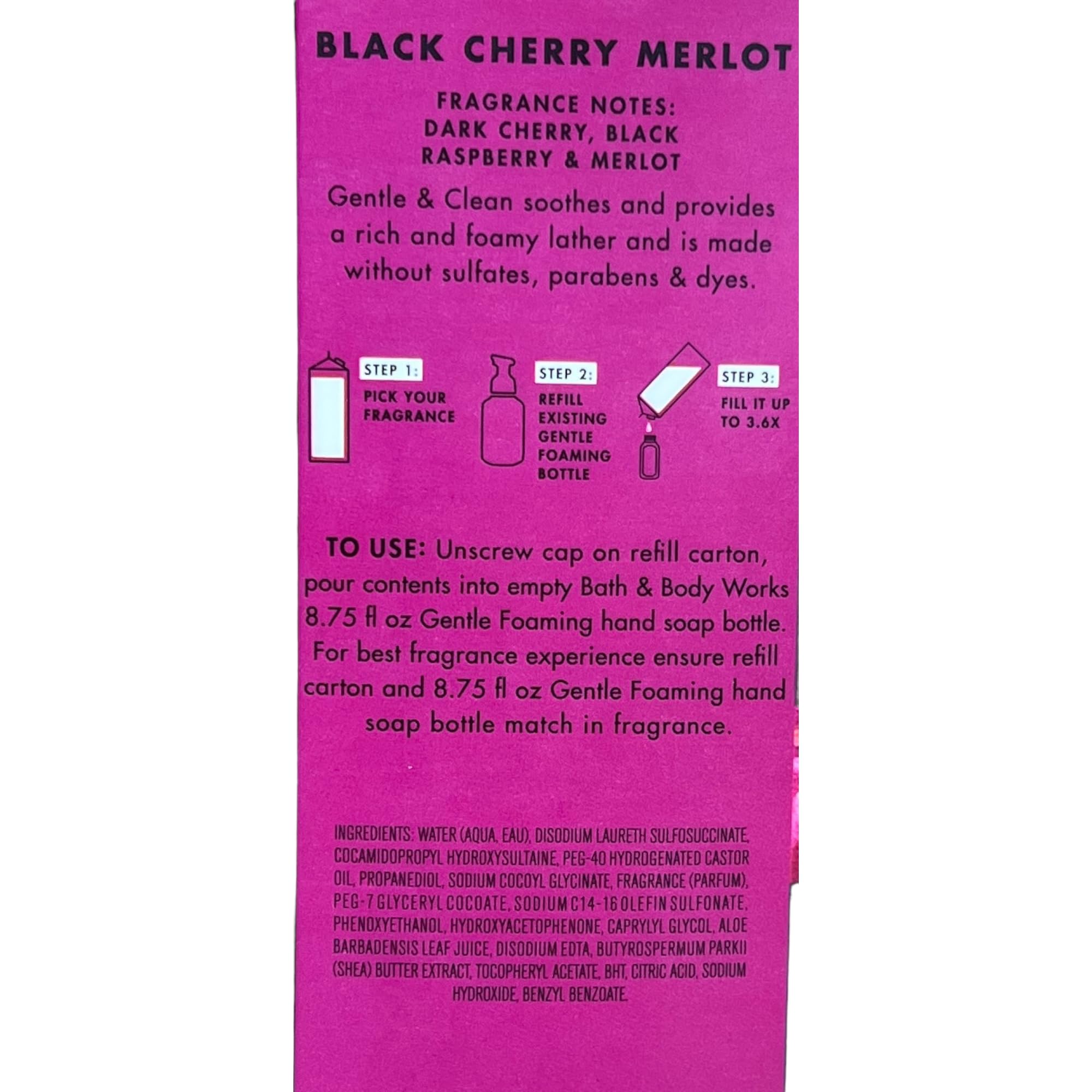 Foto 2 | Jabón De Manos Bath & Body Works Black Cherry Merlot 32 Ml - Venta Internacional.