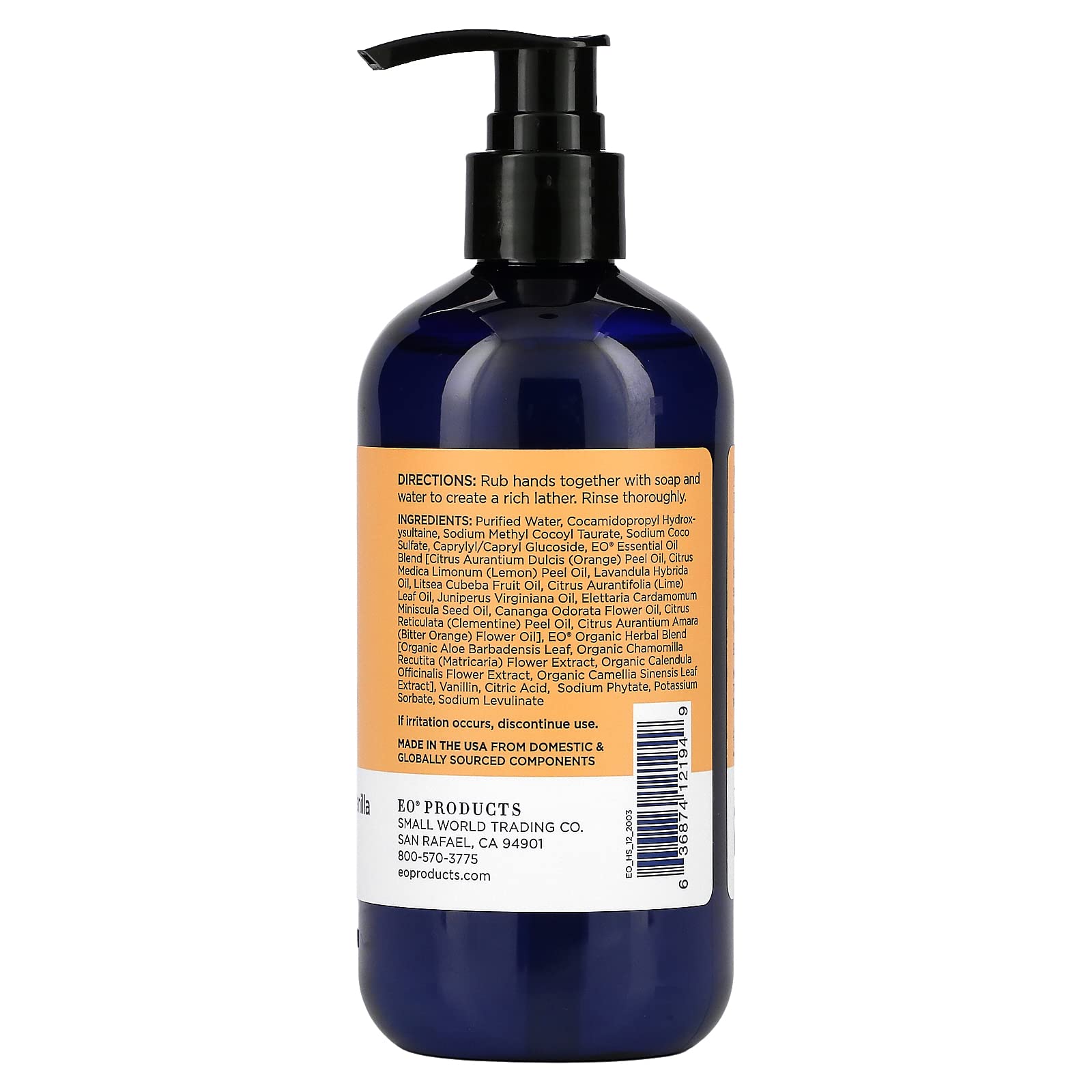 Foto 3 pulgar | Jabón De Manos Eo Flor De Azahar Y Vainilla 355 Ml - Venta Internacional.