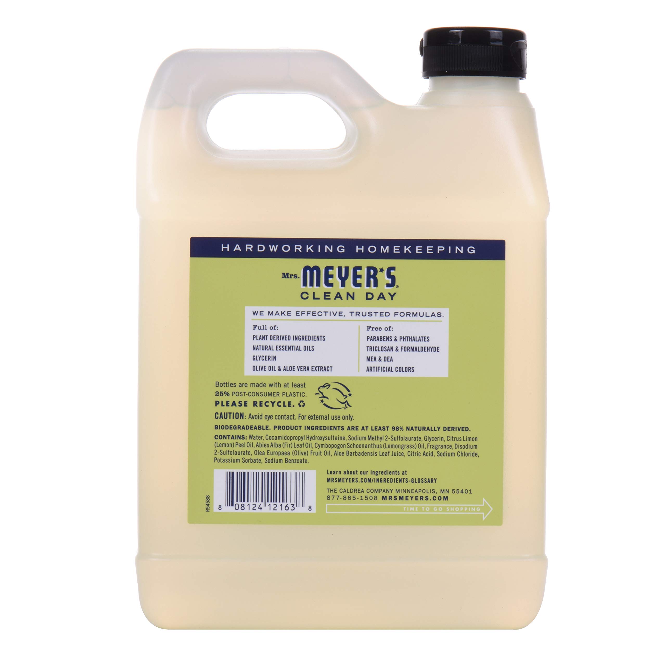 Foto 4 pulgar | Botella De Recarga De Jabón Líquido Para Manos Mrs. Meyer's Lemon Verbena, 1 Litro - Venta Internacional.