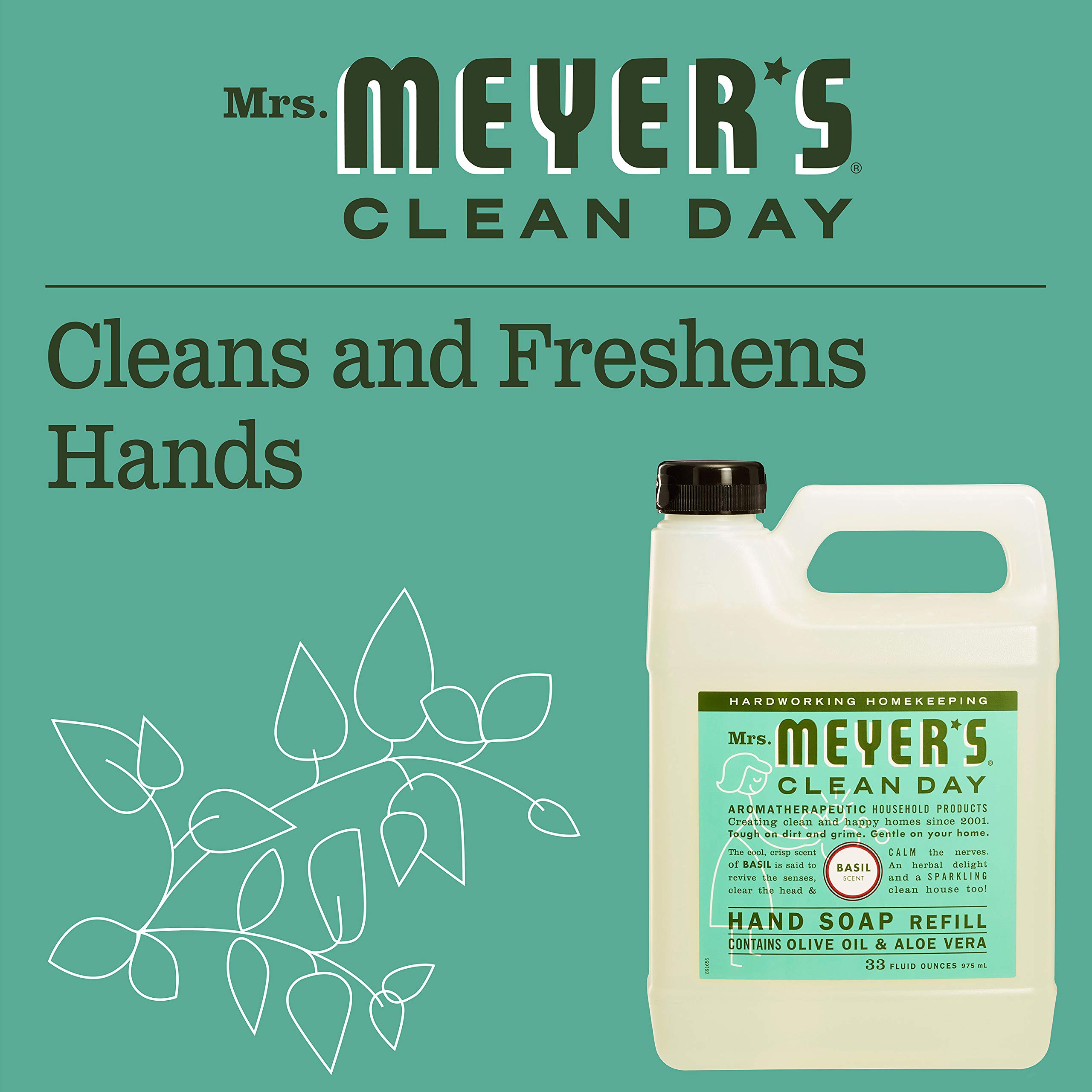 Foto 5 pulgar | Repuesto De Jabón Líquido Para Manos Mrs. Meyer's Clean Day  1 Litro (paquete De 2) - Venta Internacional.