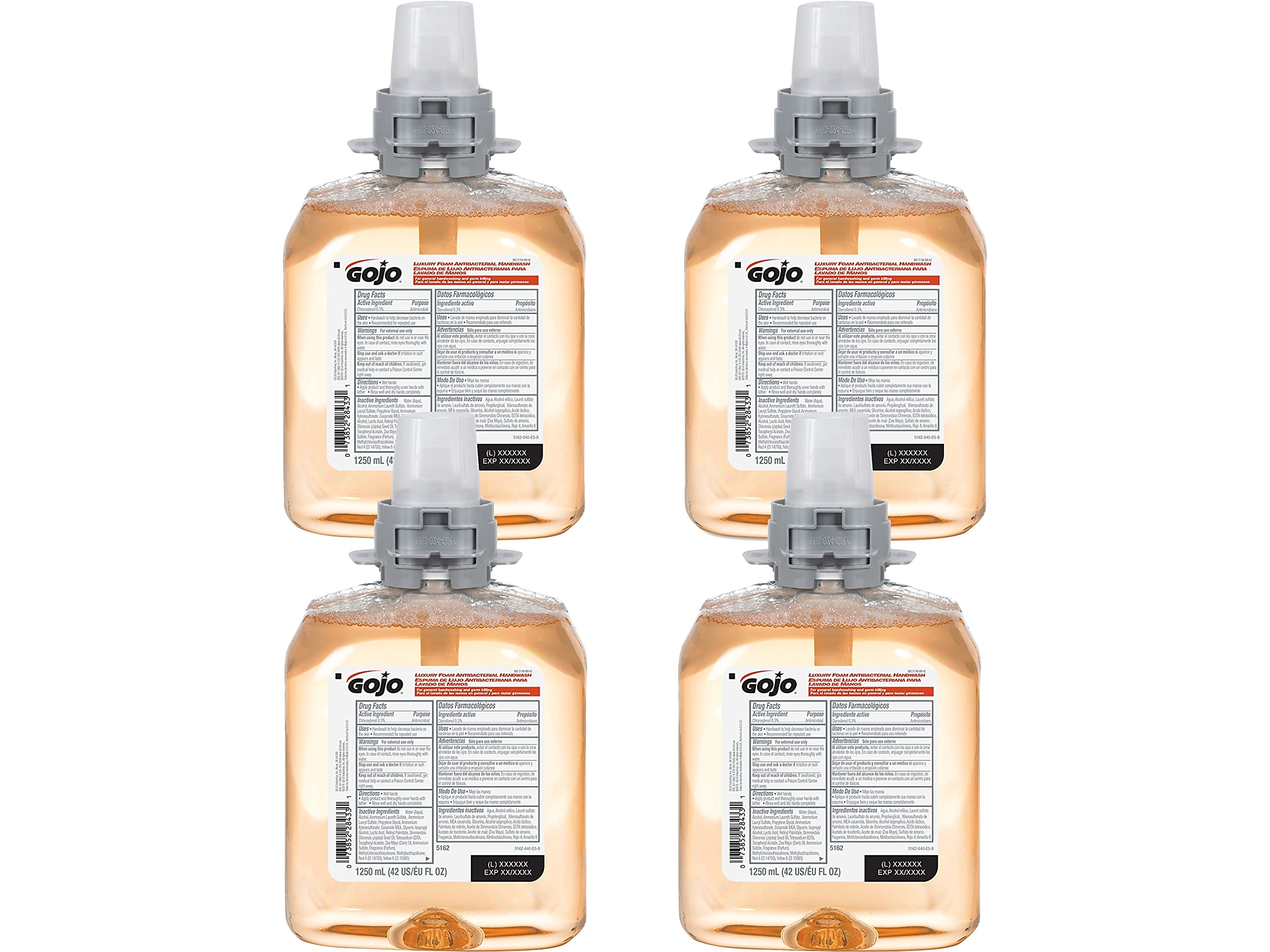 Recambio De Jabón De Manos Gojo Luxury Foam Antibacterial 1250 Ml (paquete De 4) - Venta Internacional.