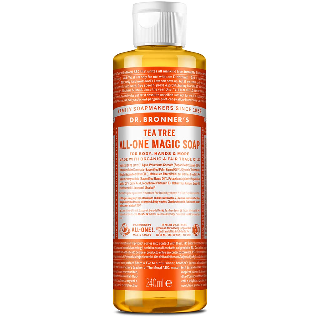 Jabón Líquido Dr. Bronner's Pure-castile Tea Tree 240 Ml - Venta Internacional.