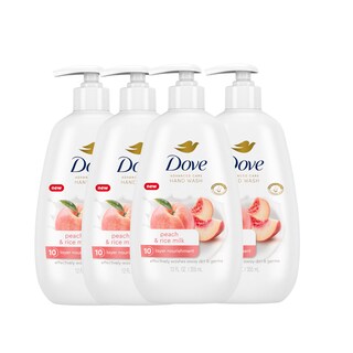 Foto 1 | Lavado A Mano Dove Advanced Care Leche De Melocotón Y Arroz 4 X 250 Ml - Venta Internacional.