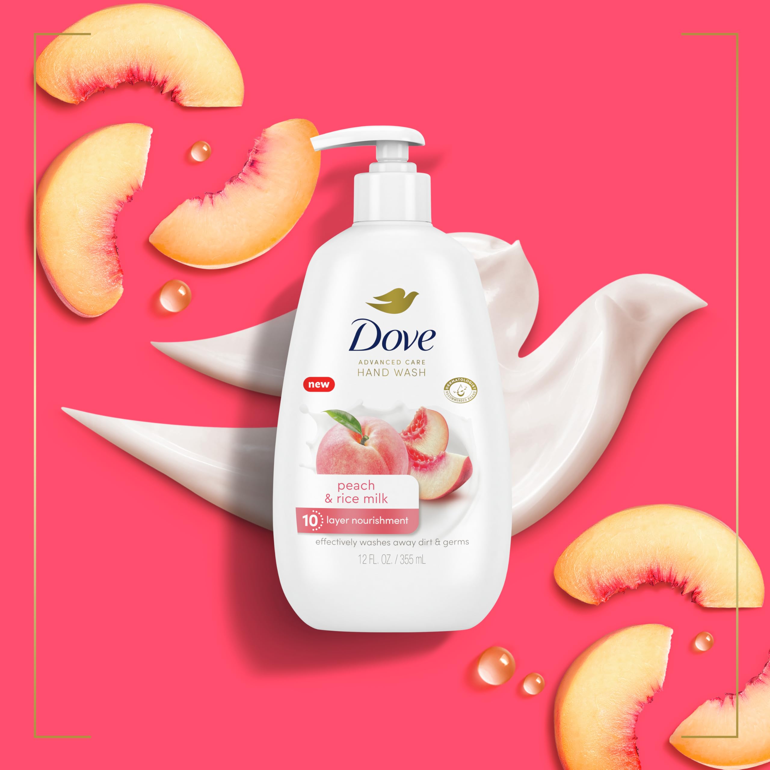 Foto 4 pulgar | Lavado A Mano Dove Advanced Care Leche De Melocotón Y Arroz  4 X 250 Ml - Venta Internacional.