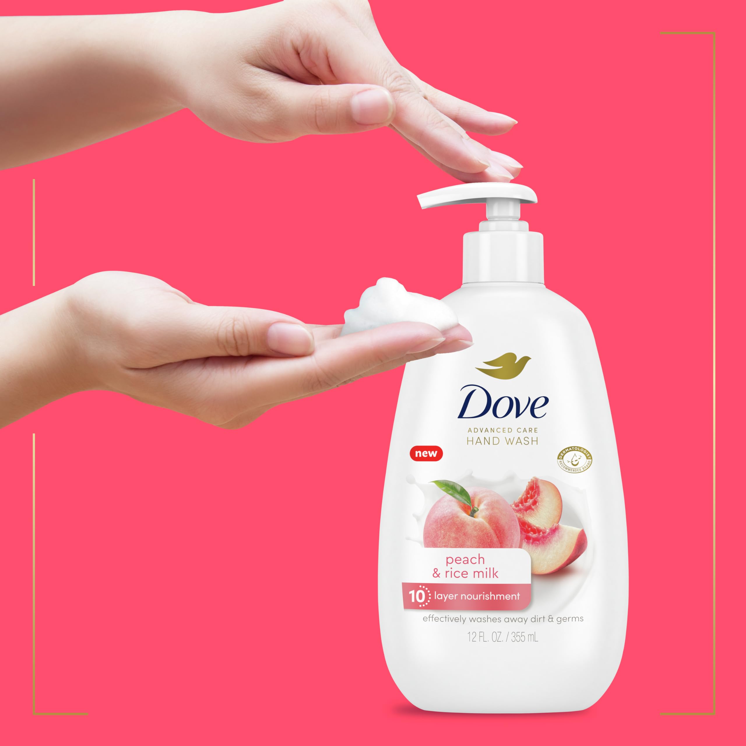 Foto 6 pulgar | Lavado A Mano Dove Advanced Care Leche De Melocotón Y Arroz  4 X 250 Ml - Venta Internacional.