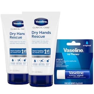 Foto 1 | Crema Para Manos Vaseline Dry Hands Rescue 150 Ml X 2 y Bálsamo Labial - Venta Internacional