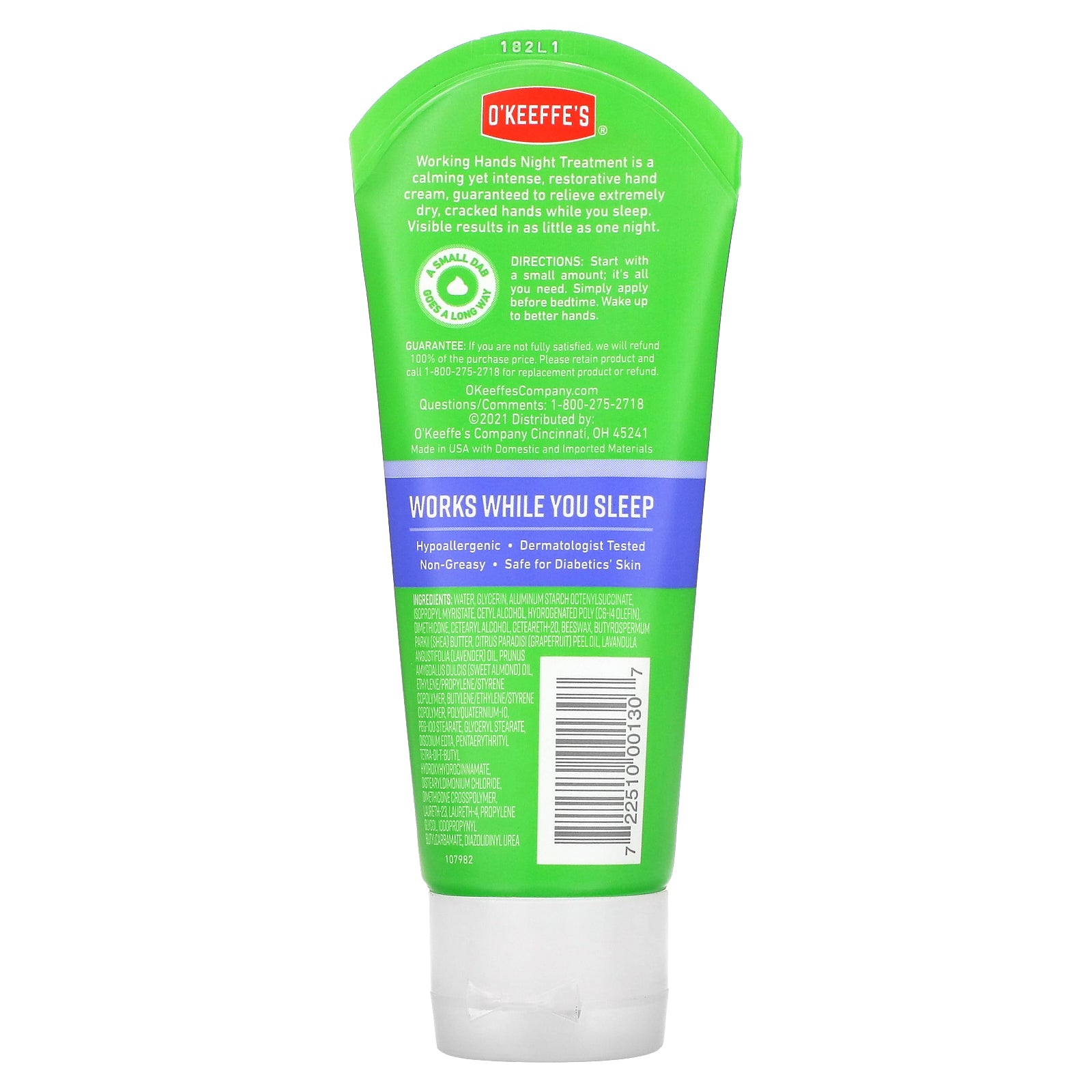 Foto 3 pulgar | Crema De Manos O'keeffe's Working Hands Night Treatment 85 Ml - Venta Internacional.