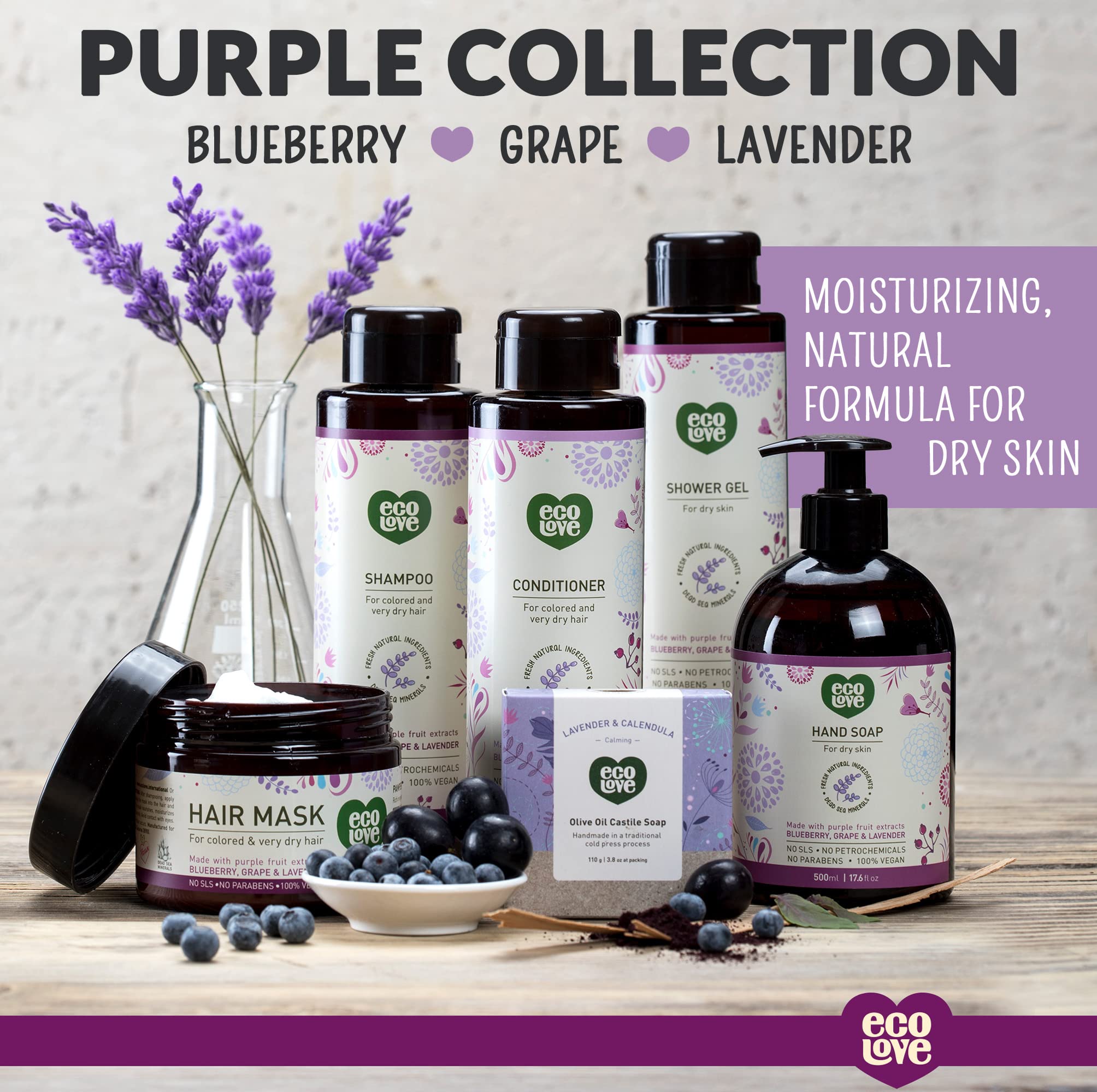 Foto 4 | Jabón Líquido Para Manos Ecolove Organic De Arándanos  Uvas Y Lavanda - Venta Internacional.