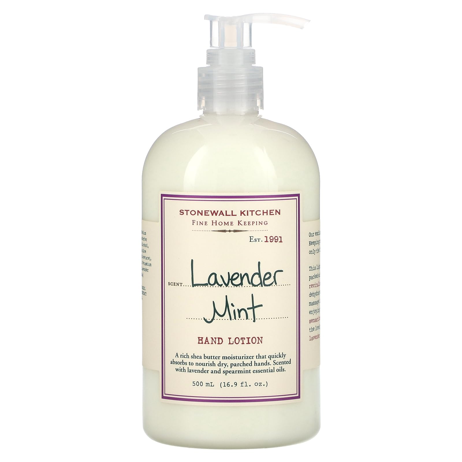 Foto 2 pulgar | Loción De Manos Stonewall Kitchen Lavender Mint 500 Ml - Venta Internacional.