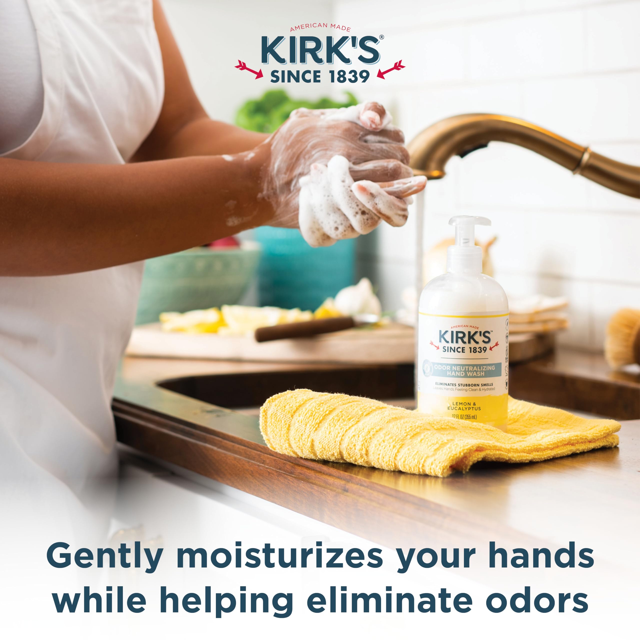 Foto 3 | Jabón De Manos Kirk's Clean Castile Lemon  Neutralizante De Olores  350 Ml - Venta Internacional.
