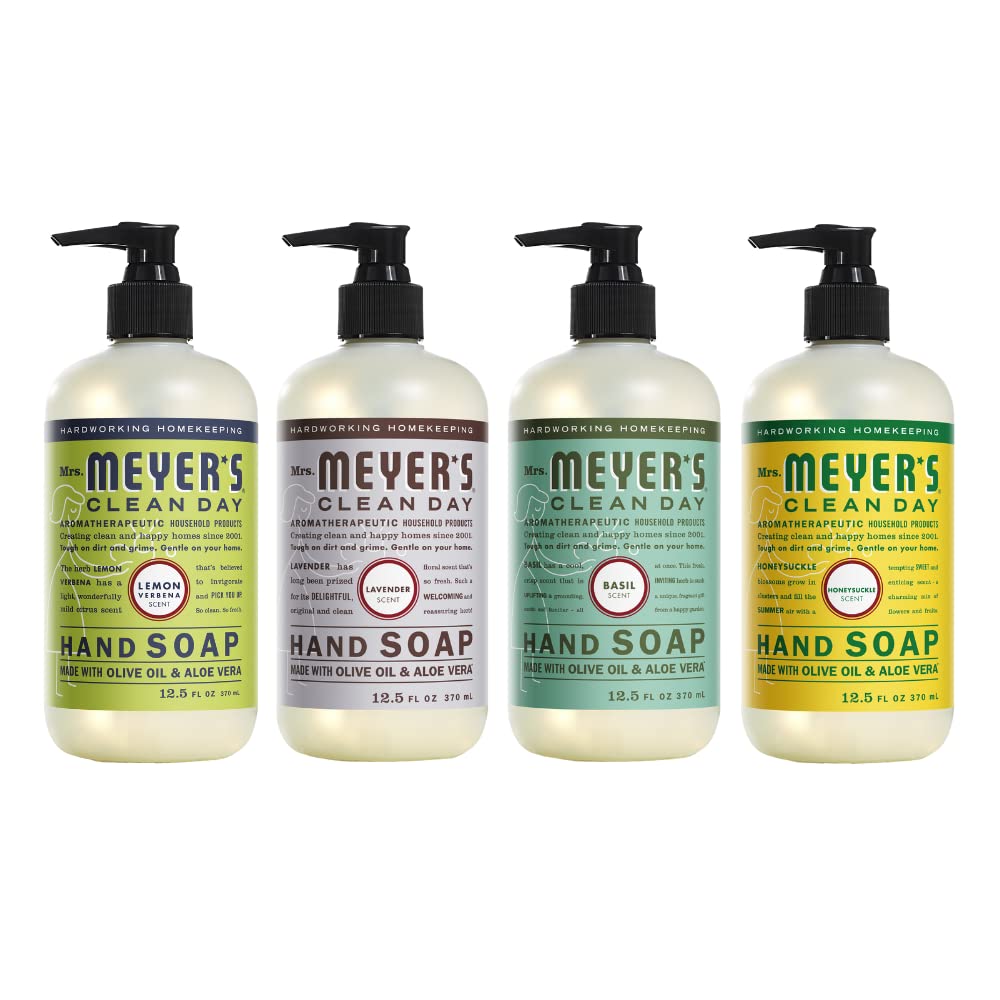 Paquete De Jabón Para Manos Mrs. Meyer's Clean Day  Verbena  Lavanda  Albahaca Y Madreselva - Venta Internacional. $1,065