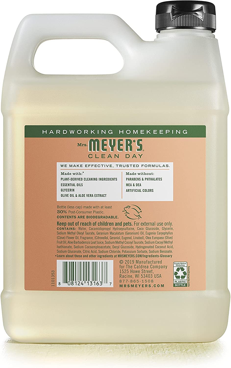 Foto 4 pulgar | Recambio De Jabón De Manos Mrs. Meyer's Geranium  1 Litro (paquete De 2) - Venta Internacional.