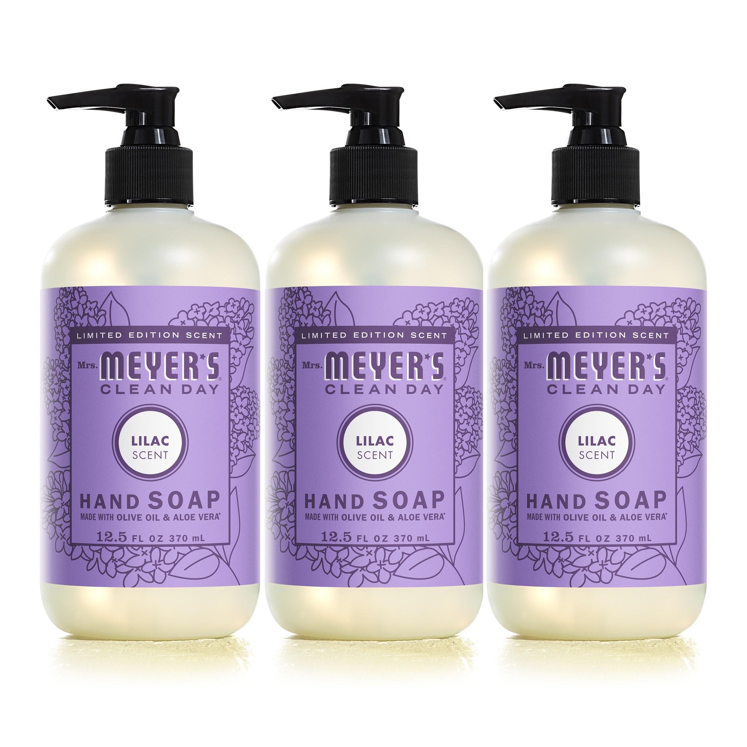 Foto 2 pulgar | Jabón Líquido Para Manos Mrs. Meyer's Clean Day Lilac Scent 375 Ml (paquete De 3) - Venta Internacional.