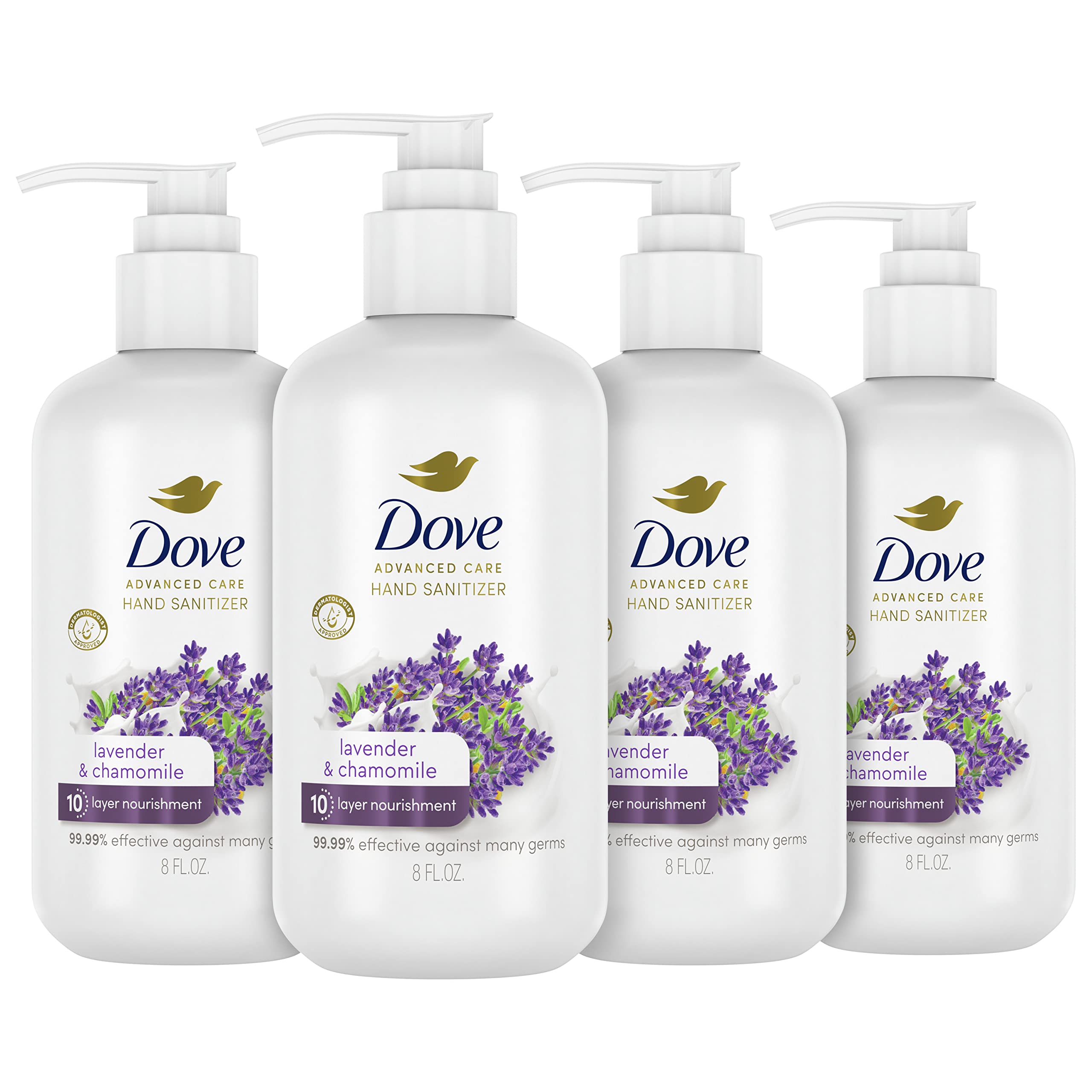 Foto 2 pulgar | Desinfectante De Manos Dove Advanced Care Lavanda Y Manzanilla 240 Ml X4 - Venta Internacional.