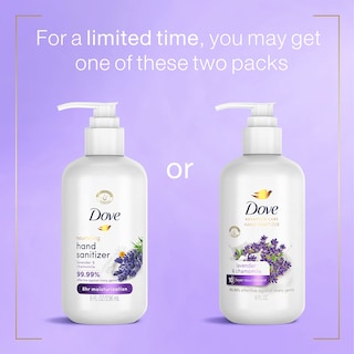Foto 2 | Desinfectante De Manos Dove Advanced Care Lavanda Y Manzanilla 240 Ml X4 - Venta Internacional.