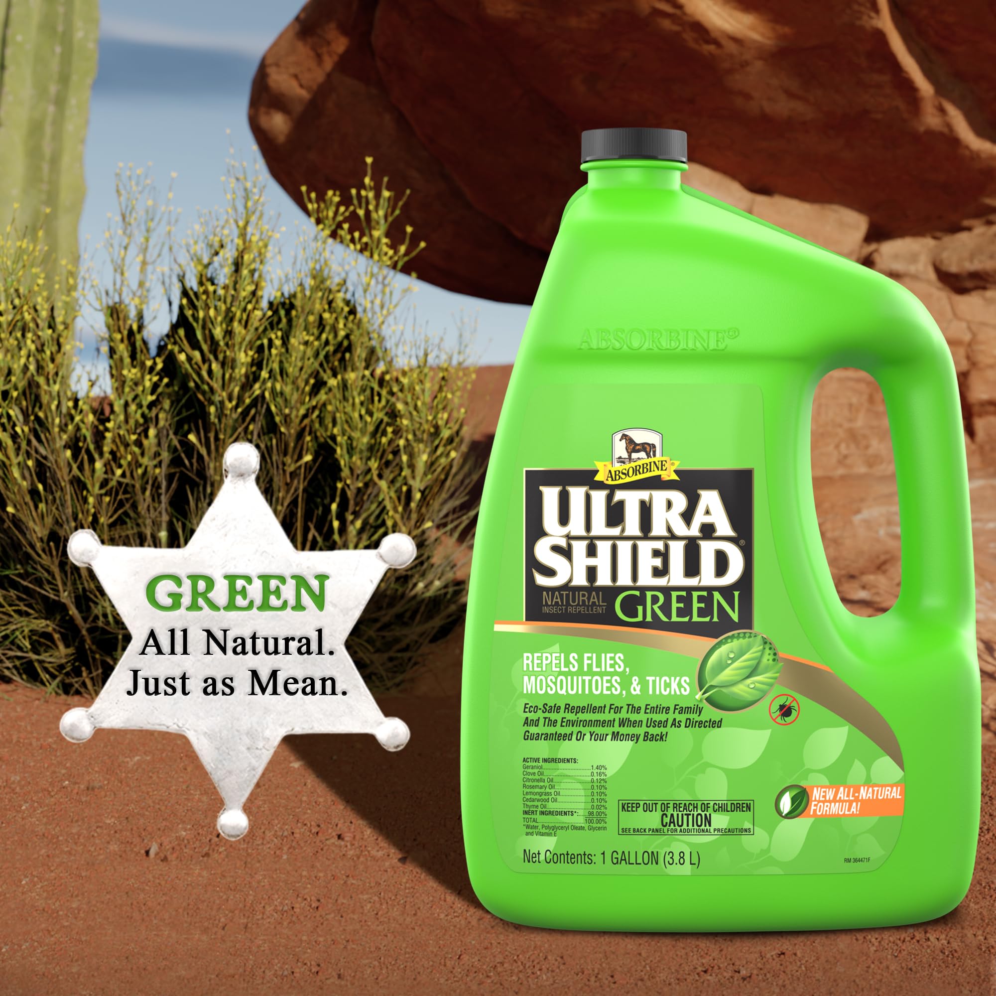 Foto 5 | Repelente De Insectos Absorbine Ultrashield Green Para Caballos Y Perros - Venta Internacional.