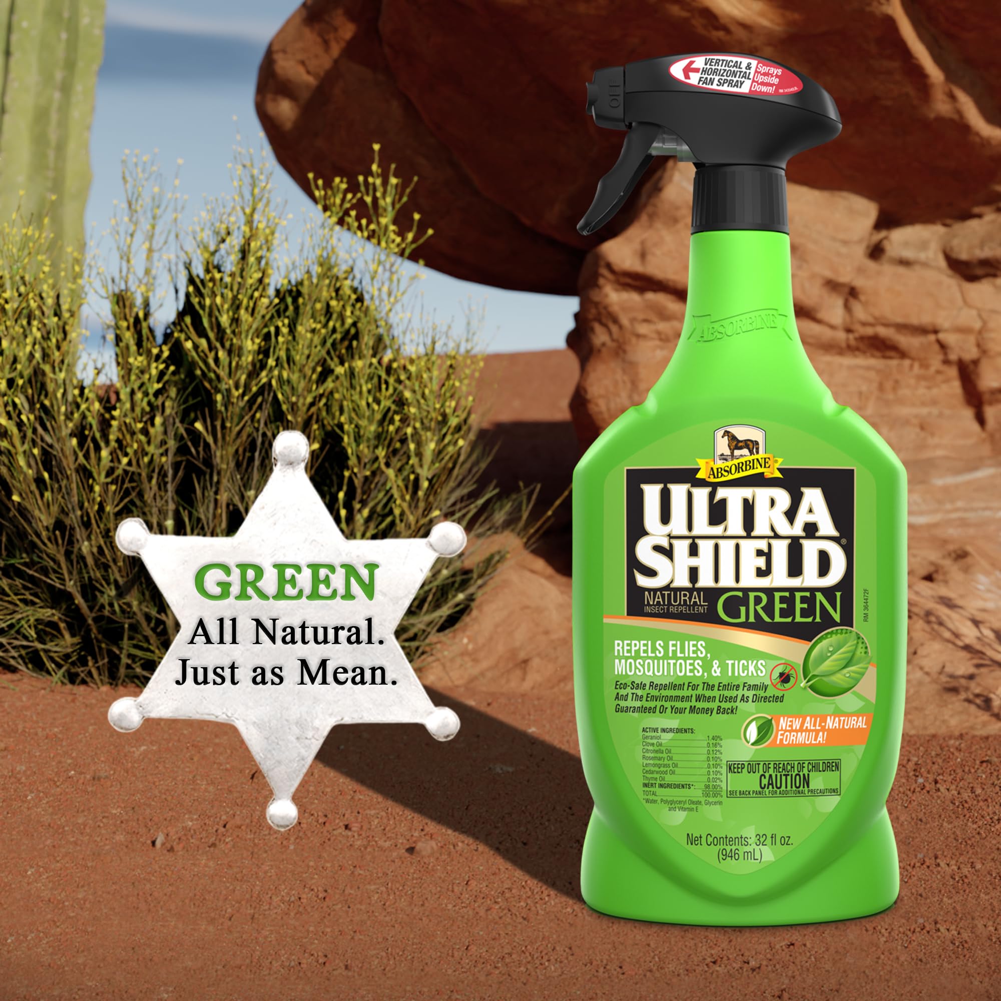 Foto 5 | Repelente De Insectos Absorbine Ultrashield Green Para Caballos Y Perros - Venta Internacional.