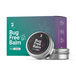 Foto 1 | Set De 2 Bálsamos Anti-picaduras De Insectos Natural 113g C/u. Bug Free Balm. B Life
