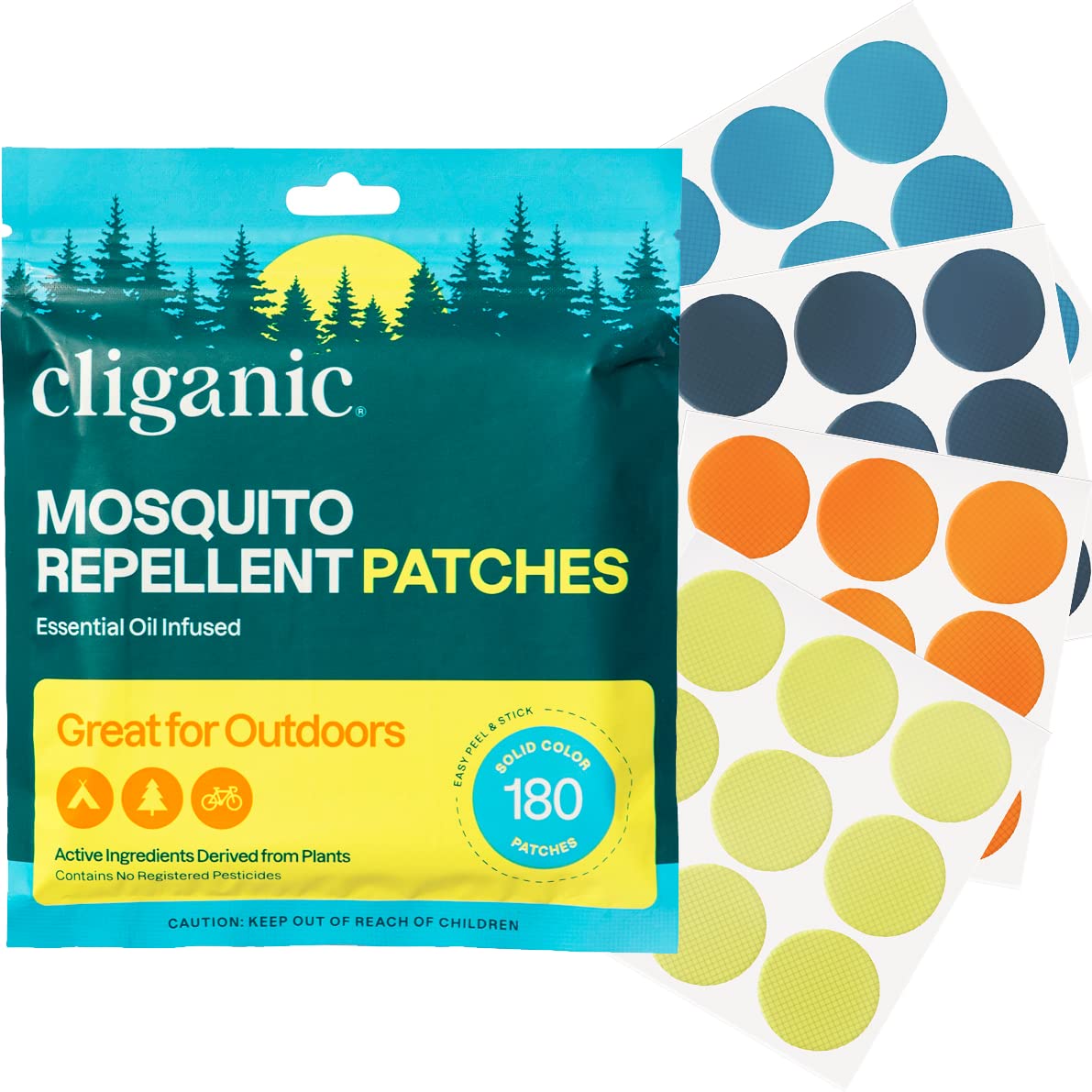 Foto 2 pulgar | Pegatinas Repelentes De Mosquitos Cliganic, Paquete De 180 Para Niños Y Adultos - Venta Internacional.