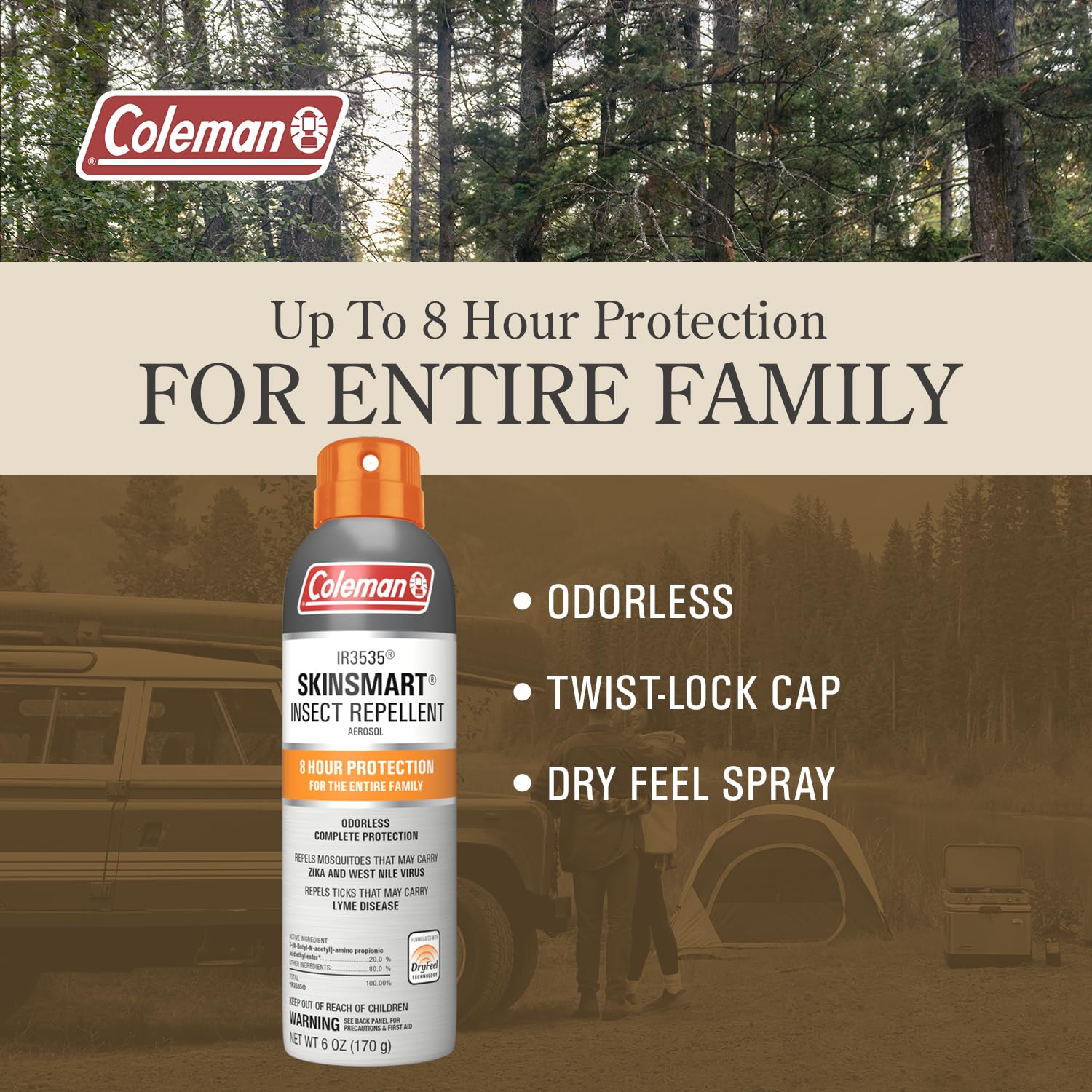 Foto 2 | Aerosol Repelente De Insectos Coleman Skinsmart Sin Deet 177 Ml - Venta Internacional.