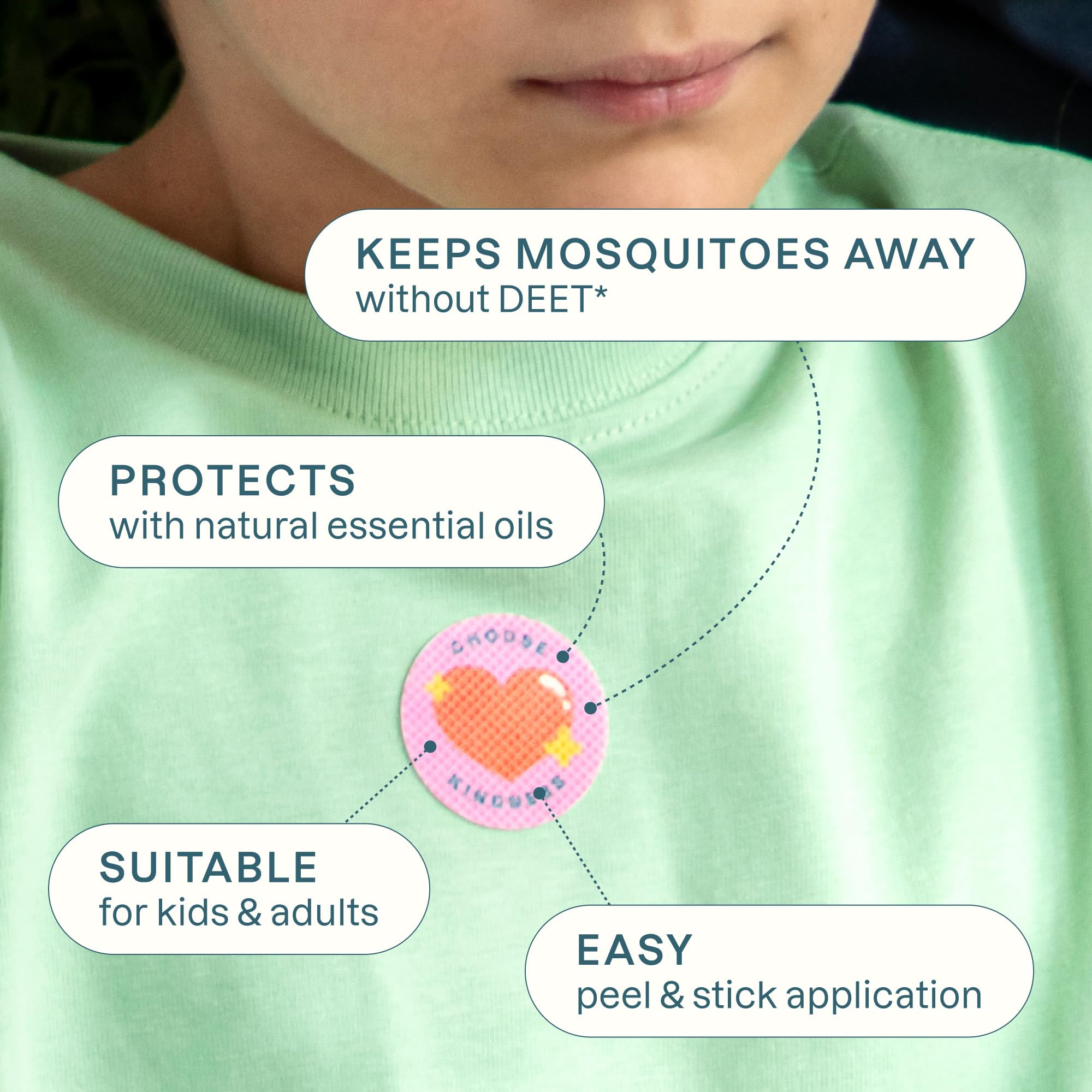 Foto 3 pulgar | Pegatinas Repelentes De Mosquitos Cliganic Positive Vibes Kids, Paquete De 90 - Venta Internacional.
