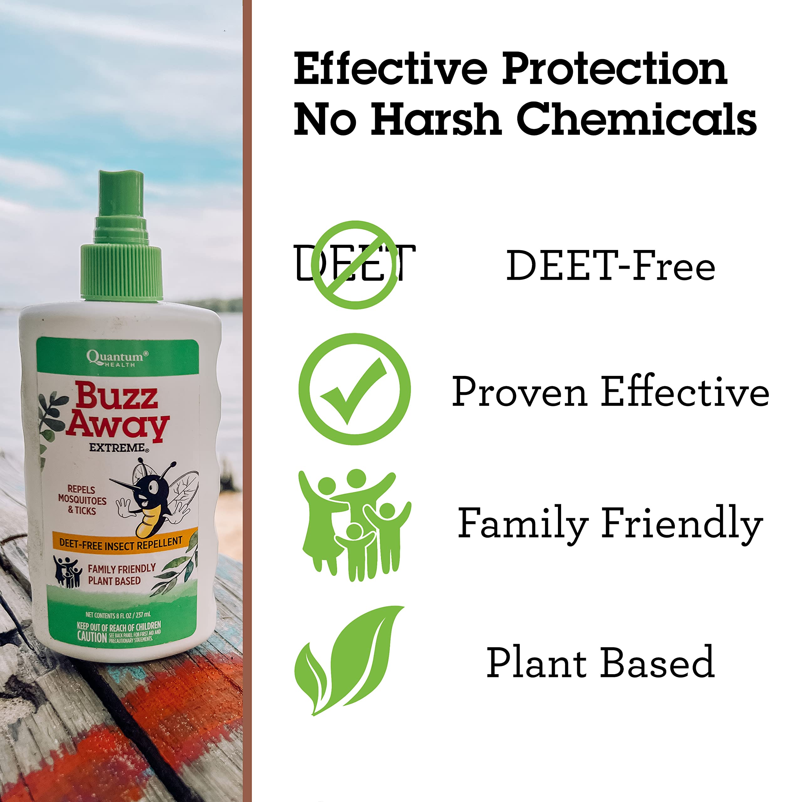 Foto 5 pulgar | Repelente De Insectos Quantum Health Buzz Away Extreme 60 Ml - Venta Internacional.
