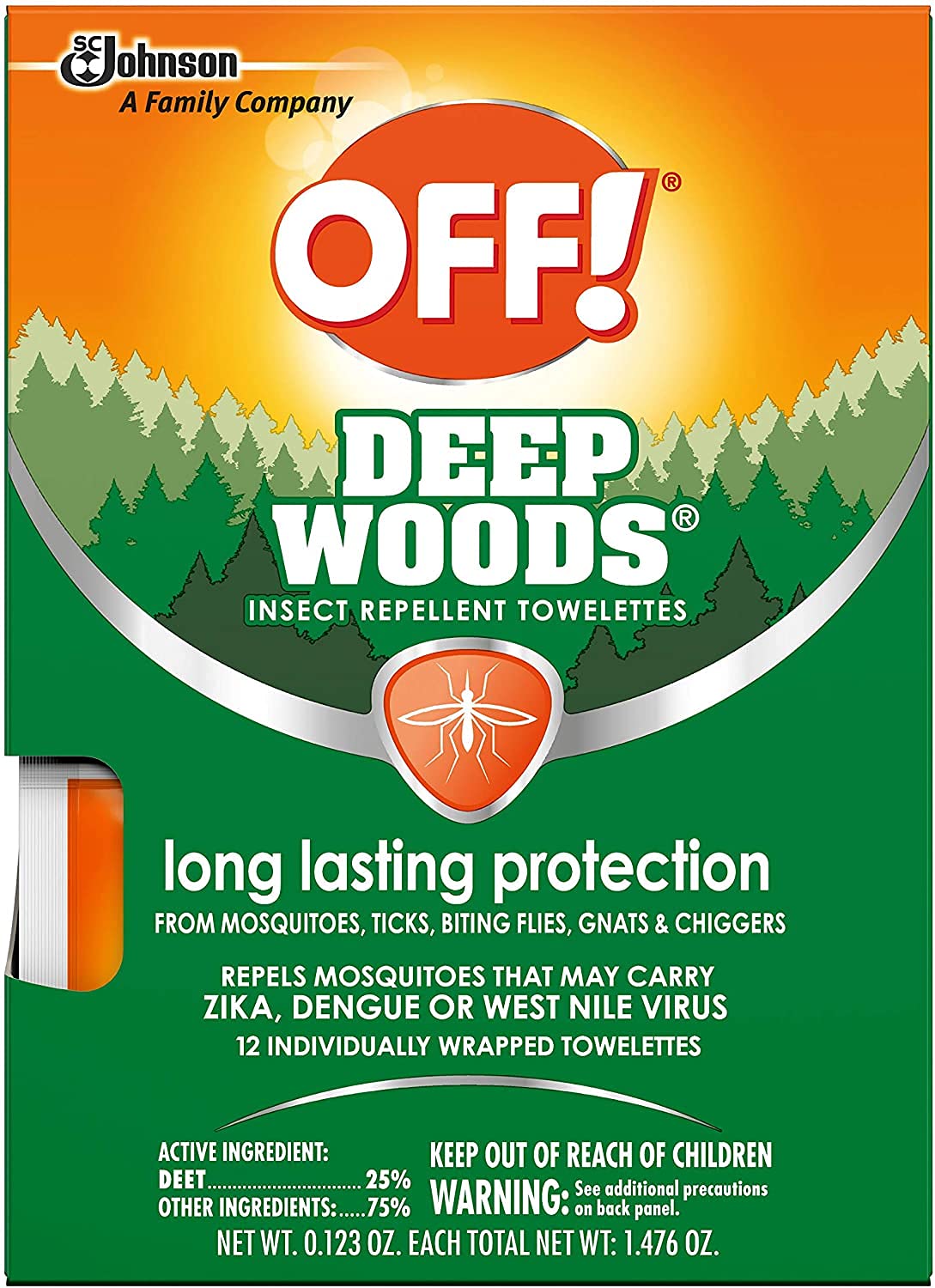 Foto 3 pulgar | ¡desactive Las Toallitas Repelentes De Insectos! Deep Woods, Paquete De 12 X 12 - Venta Internacional.