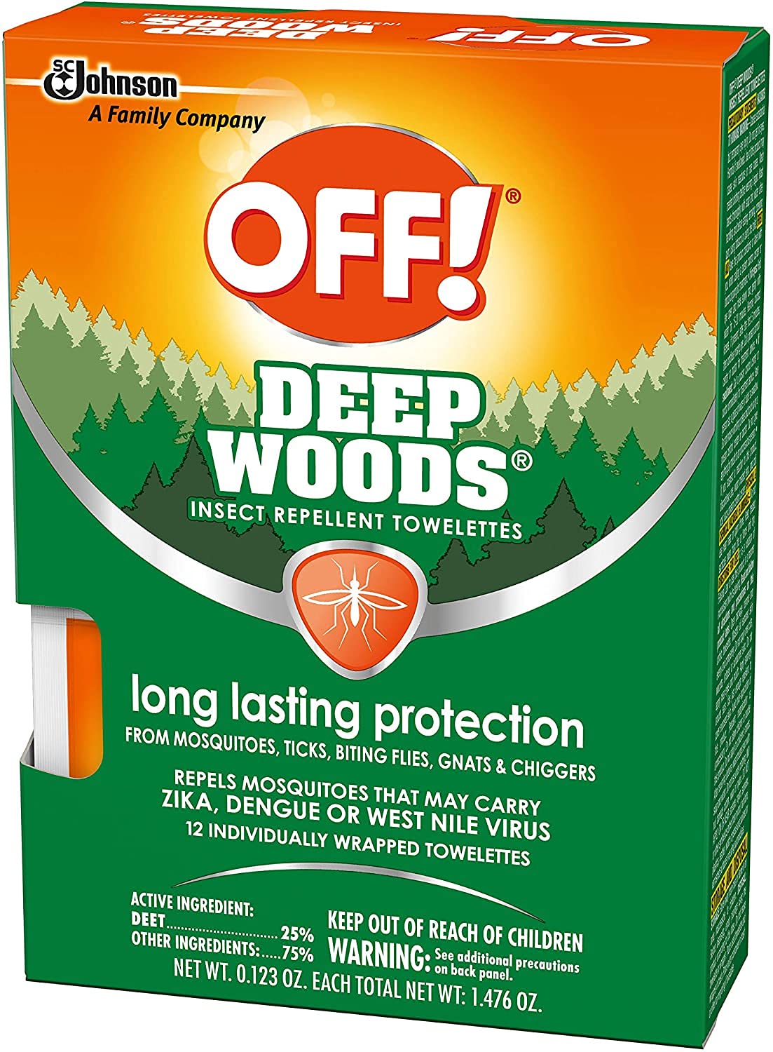Foto 4 pulgar | ¡desactive Las Toallitas Repelentes De Insectos! Deep Woods, Paquete De 12 X 12 - Venta Internacional.