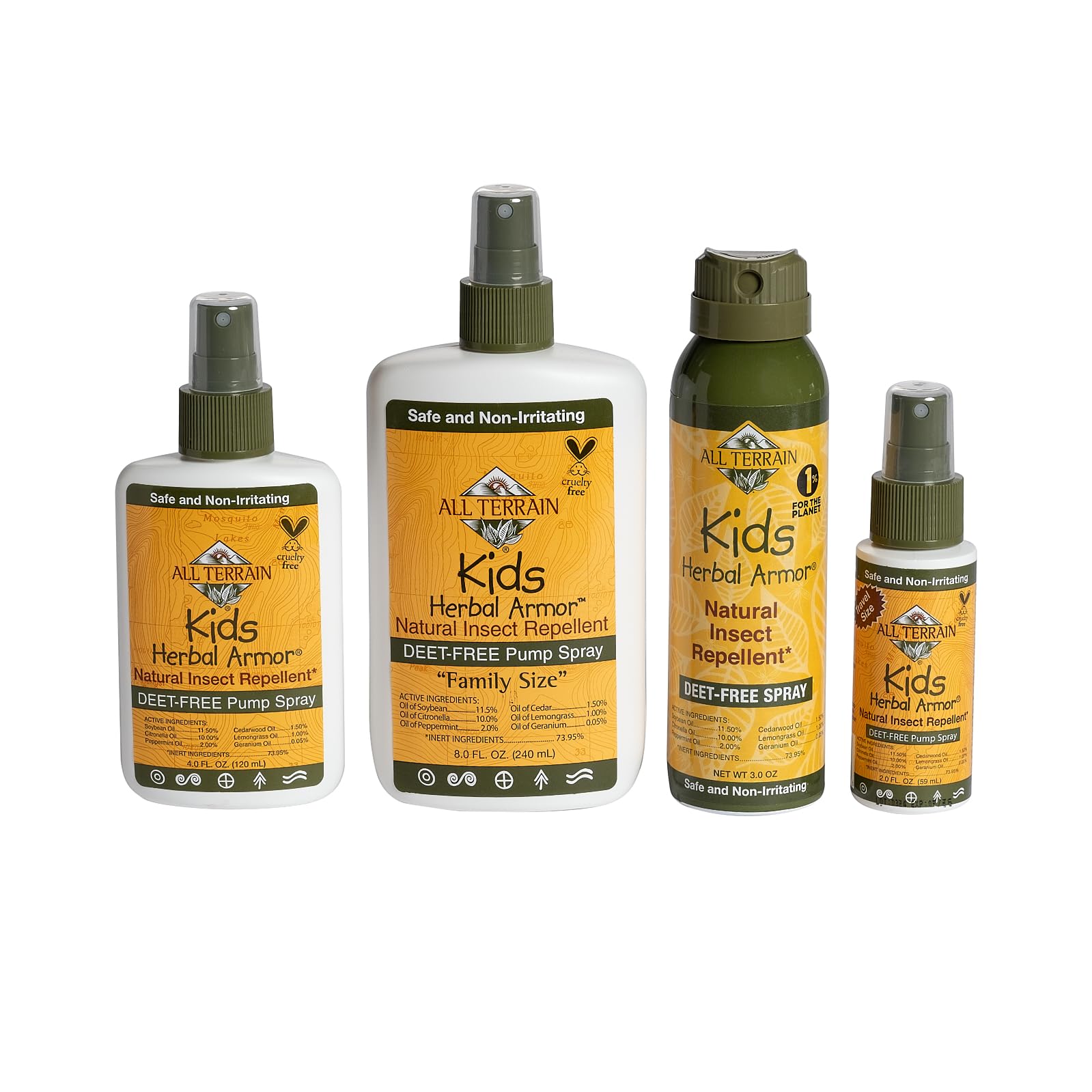 Foto 5 pulgar | Repelente De Insectos All Terrain Kids Herbal Armor 240 Ml - Venta Internacional.