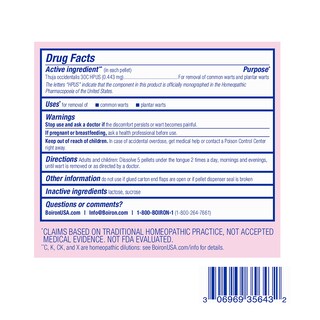 Foto 7 | Medicamento Homeopático Para Eliminar Verrugas Boiron Thuja 30c X80 - Venta Internacional.