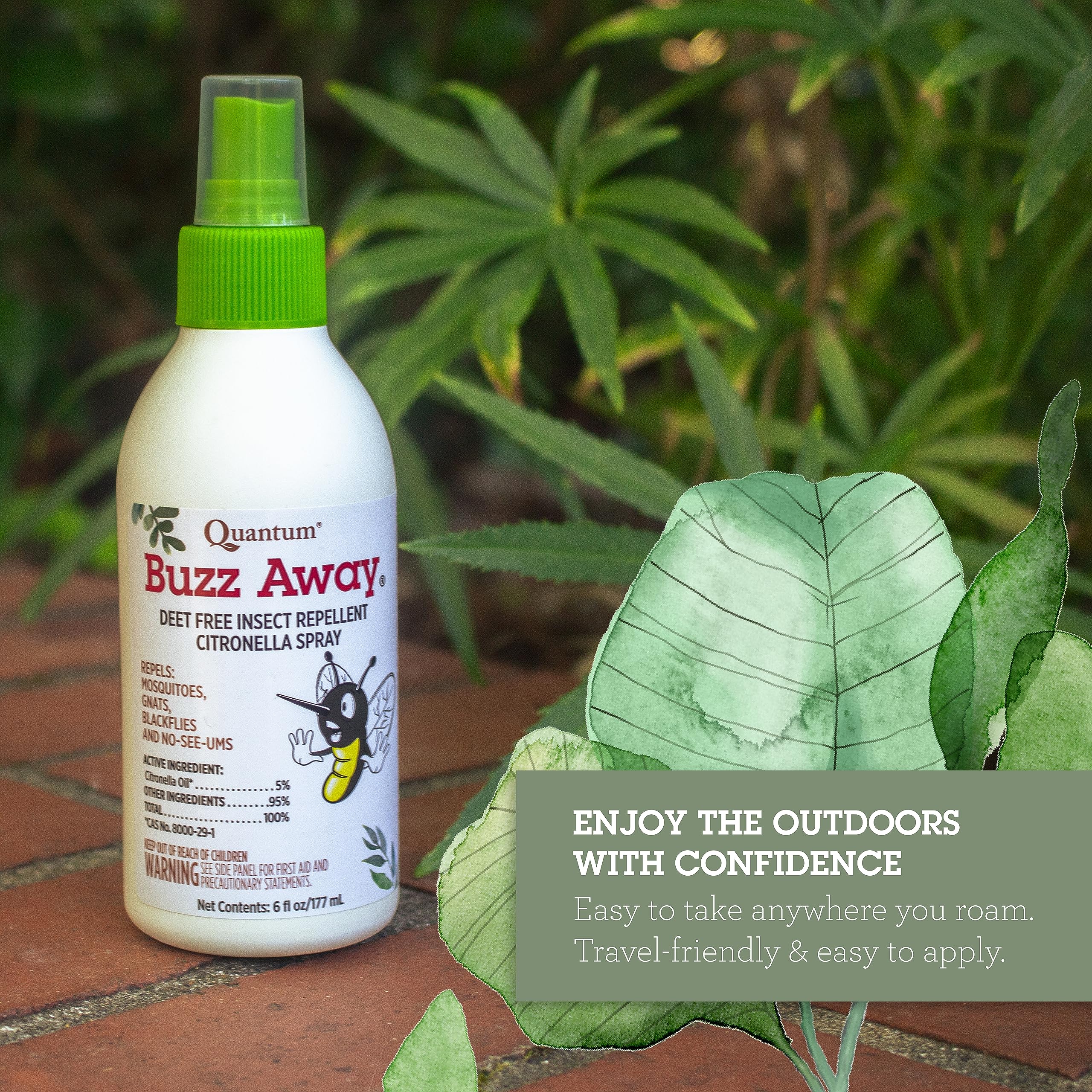 Foto 2 | Repelente De Insectos Quantum Buzz Away  Natural  Sin Deet  177 Ml - Venta Internacional.
