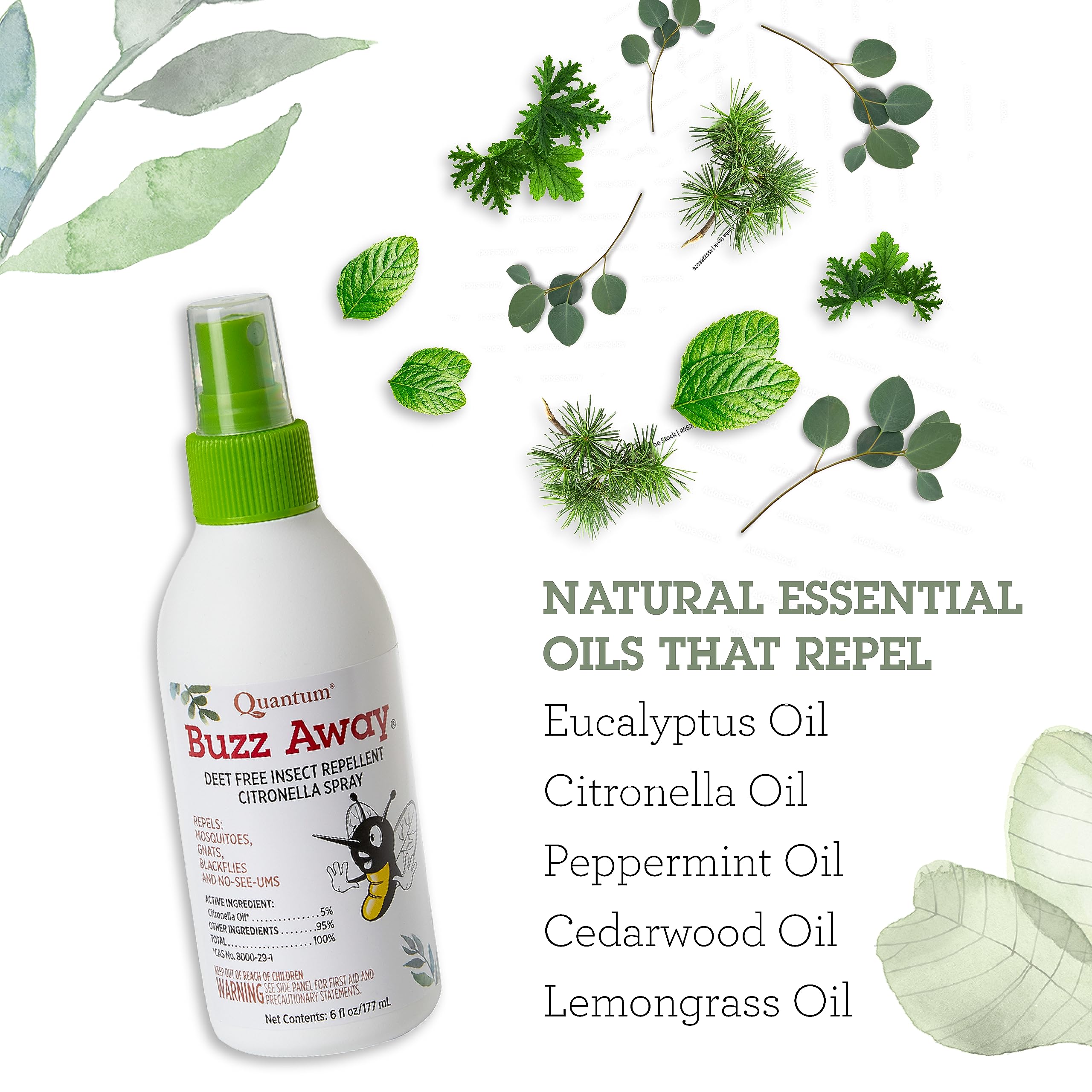 Foto 4 pulgar | Repelente De Insectos Quantum Buzz Away  Natural  Sin Deet  177 Ml - Venta Internacional.