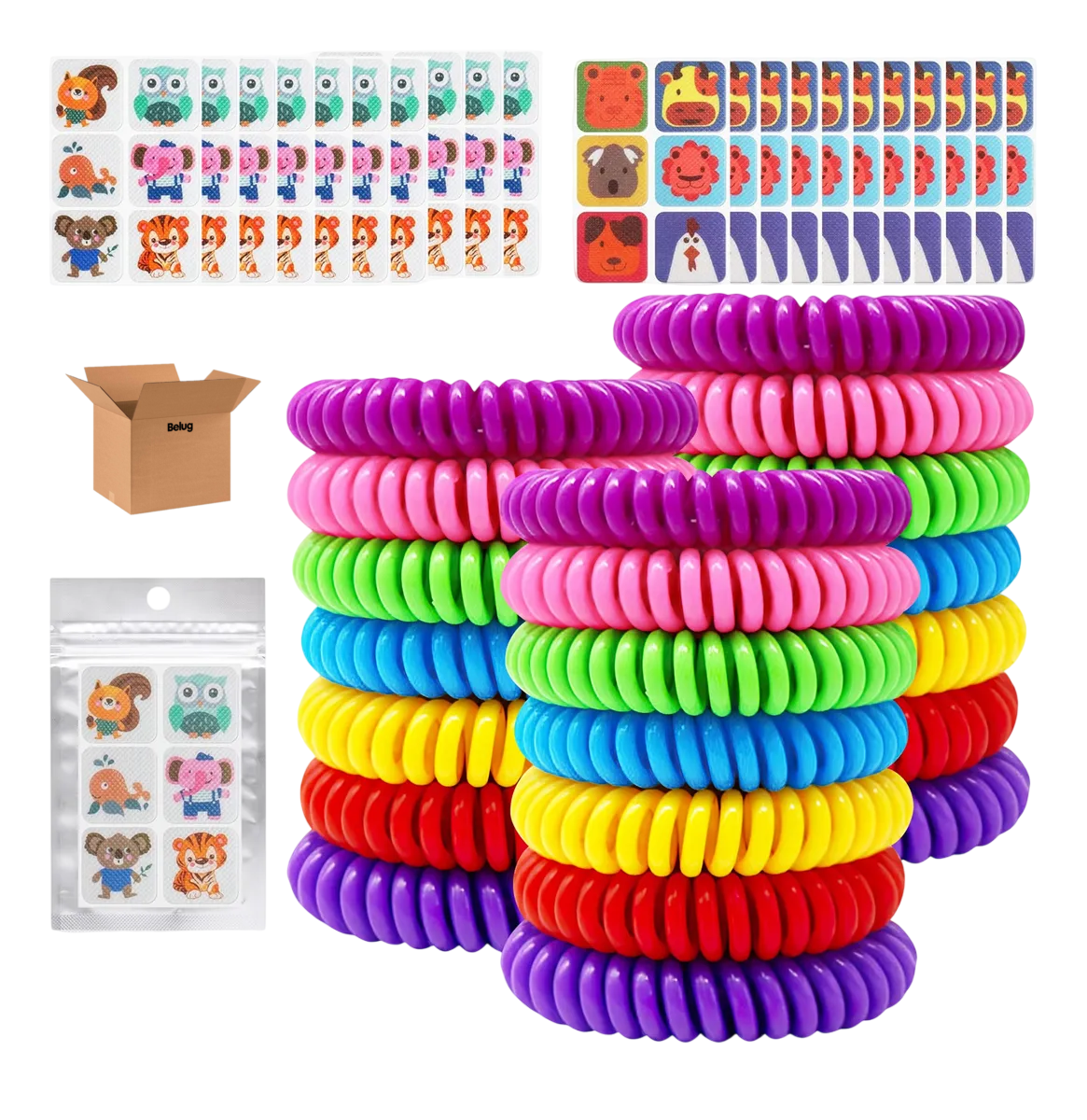 Foto 1 | Pulseras De Mosquito Repelente Belug  Y Parche Antimosquito Natural Colores