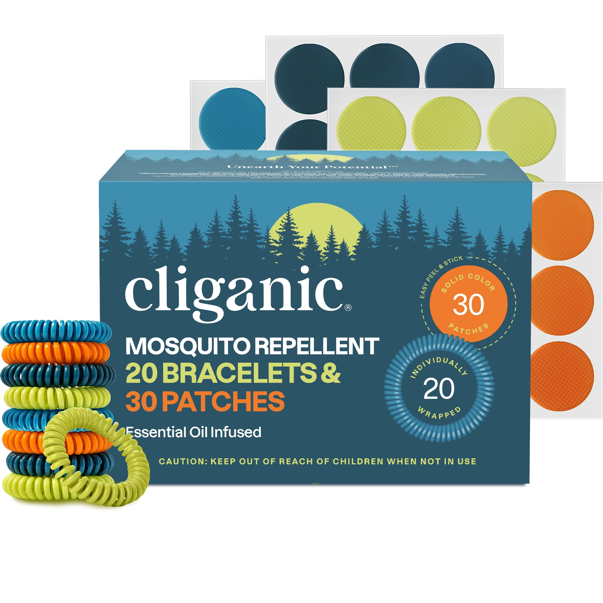 Foto 2 pulgar | Paquete Repelente De Mosquitos: Pulseras Y Pegatinas Cliganic - Venta Internacional.
