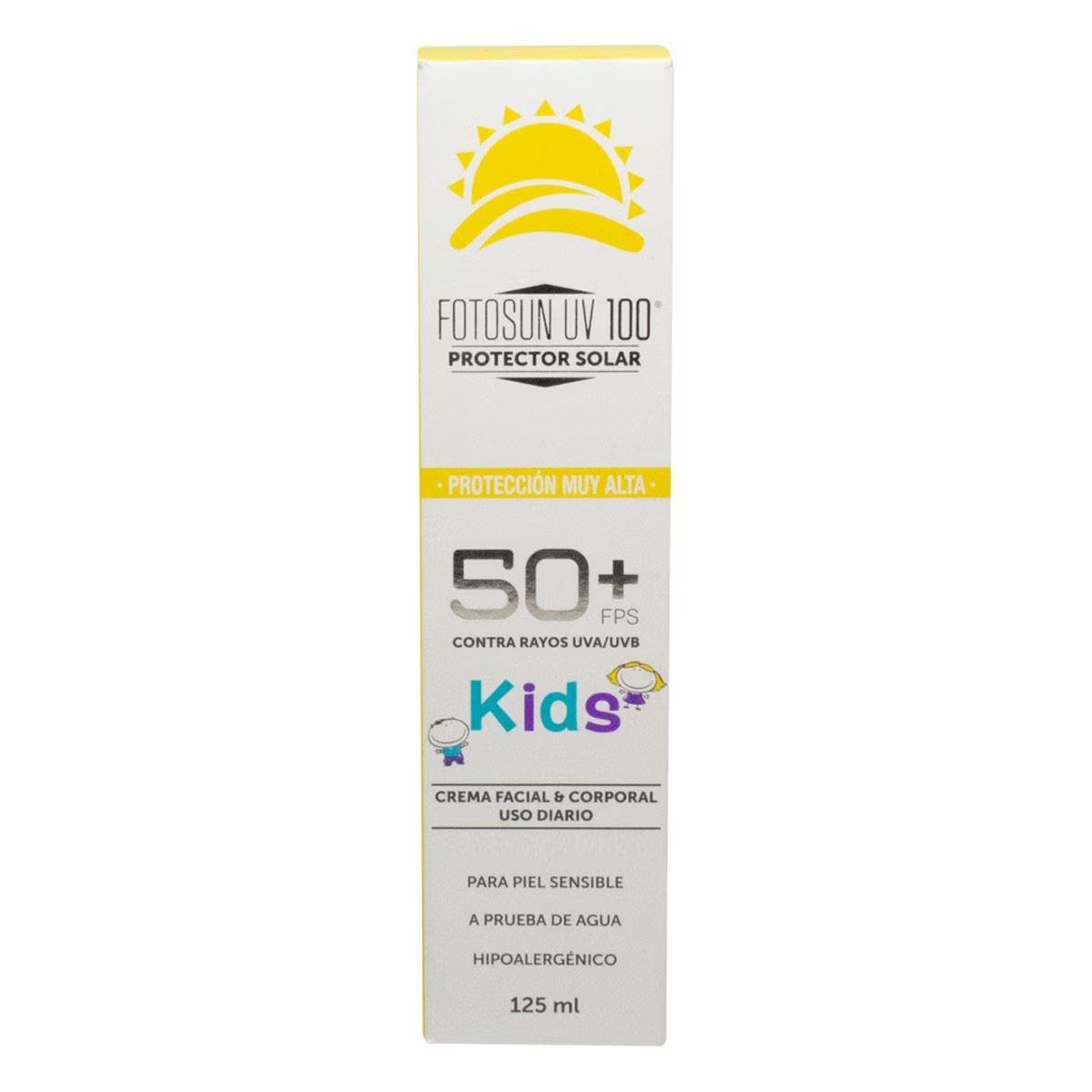 Foto 2 pulgar | Fotosun Uv 100 50+ Cra Facial Corporal Kids Genérico Piel Sensible 125ml