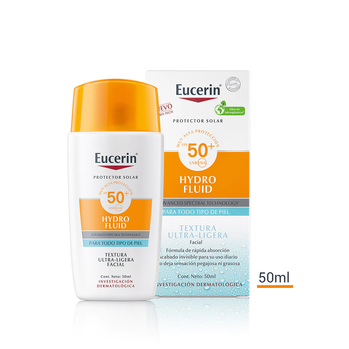 Foto 2 | Eucerin Protector Solar Hydro Fluid Facial Fps50 50 Ml