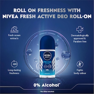 Foto 4 | Desodorante Nivea Fresh Active Roll-on Antitranspirante 50 Ml (x6) - Venta Internacional.