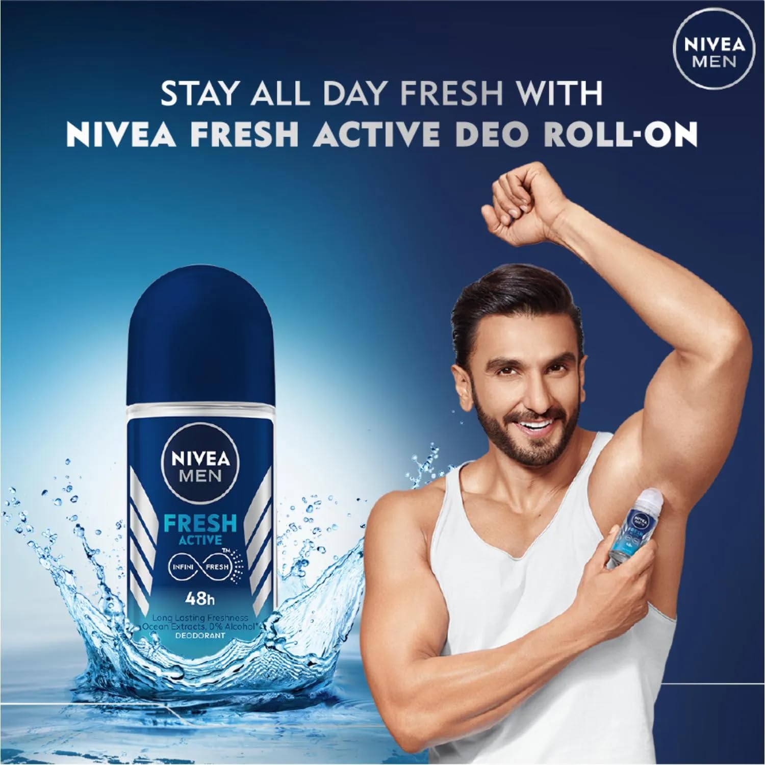 Foto 3 | Desodorante Nivea Men Fresh Active Roll On, 50 Ml, 48 Horas (paquete De 3) - Venta Internacional.