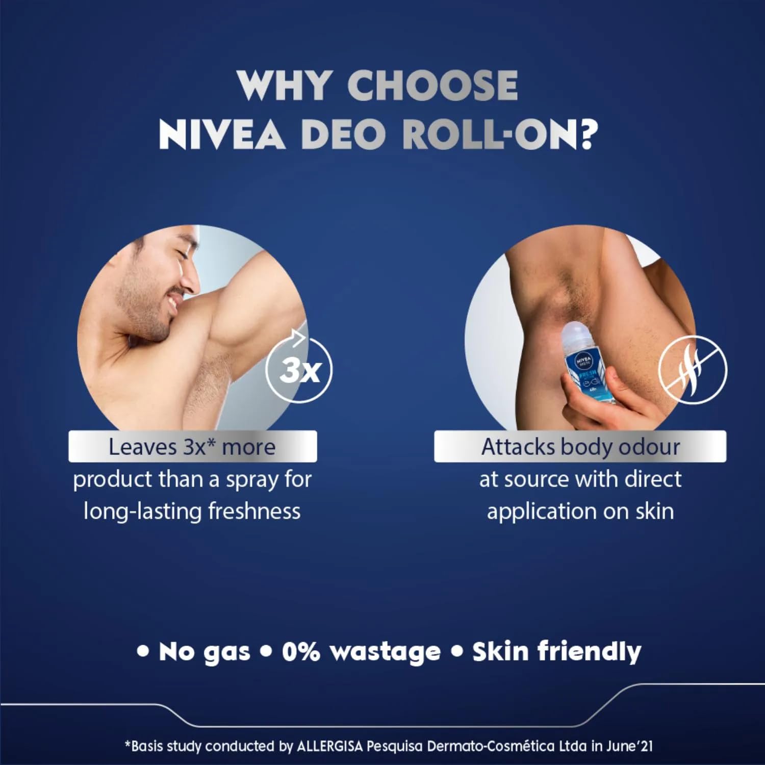Foto 6 pulgar | Desodorante Nivea Men Fresh Active Roll On, 50 Ml, 48 Horas (paquete De 3) - Venta Internacional.