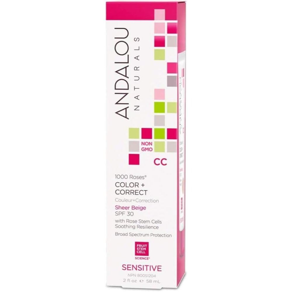 Foto 3 pulgar | Protector Solar Andalou Naturals 1000 Roses Cc Color + Correct - Venta Internacional.