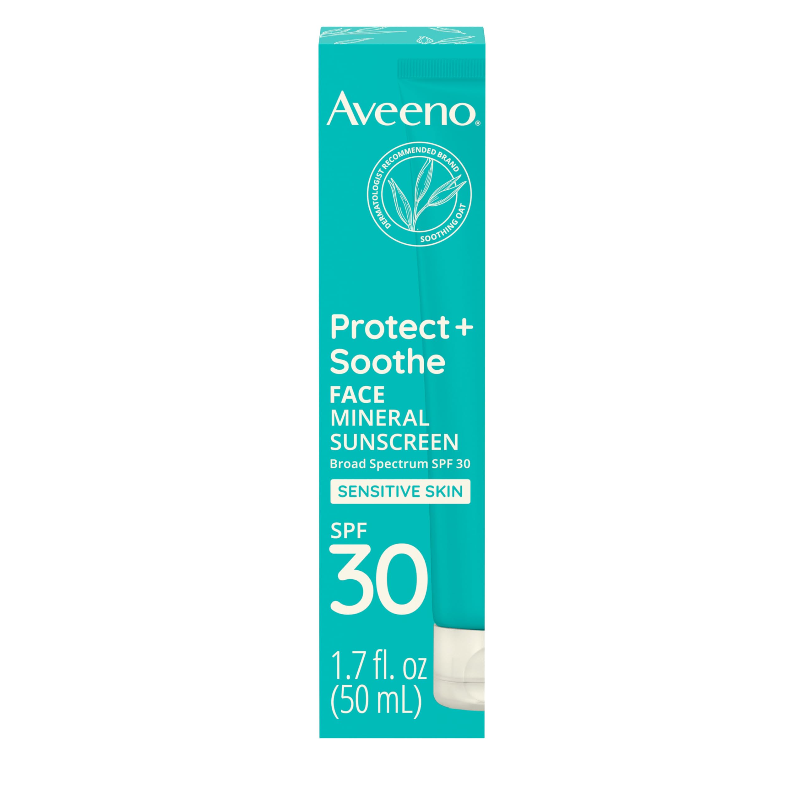 Foto 2 pulgar | Protector Solar Aveeno Protect + Soothe Face Spf 30 50 Ml - Venta Internacional.