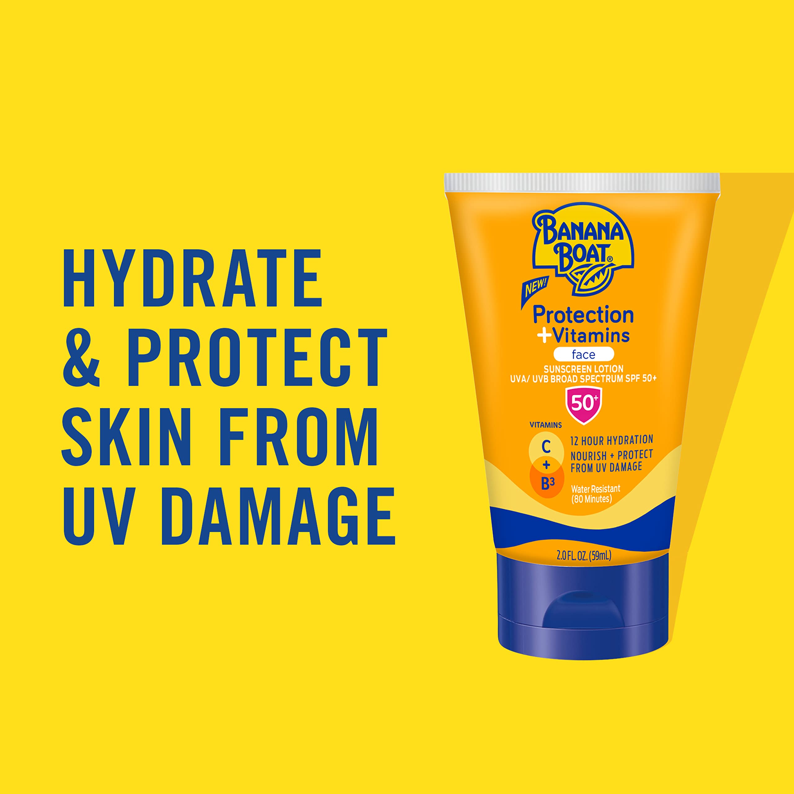 Foto 4 pulgar | Protector Solar Banana Boat Protection + Vitaminas Spf 50 60 Ml - Venta Internacional.