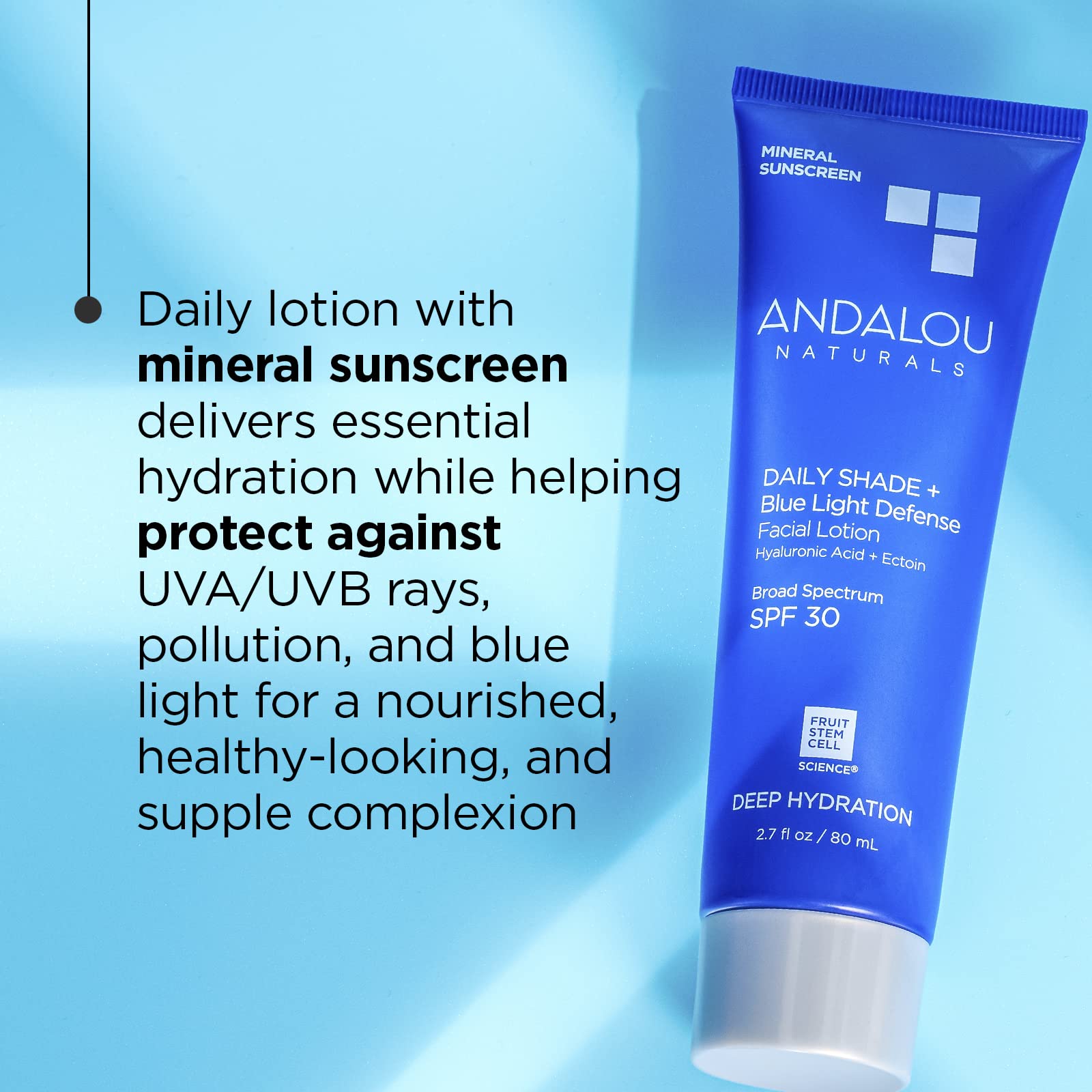 Foto 2 | Protector Solar Andalou Naturals Spf 30 Daily Shade 80 Ml - Venta Internacional.