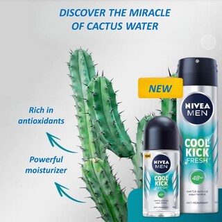 Foto 7 | Desodorante Nivea Cool Kick Fresh En Blanco Y Negro Fresh Men 50 Ml X3 - Venta Internacional.