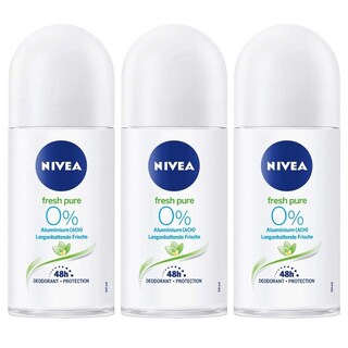 Foto 1 | Desodorante Nivea Fresh Pure Roll-on 50 Ml 0% Sales De Aluminio X3 - Venta Internacional.