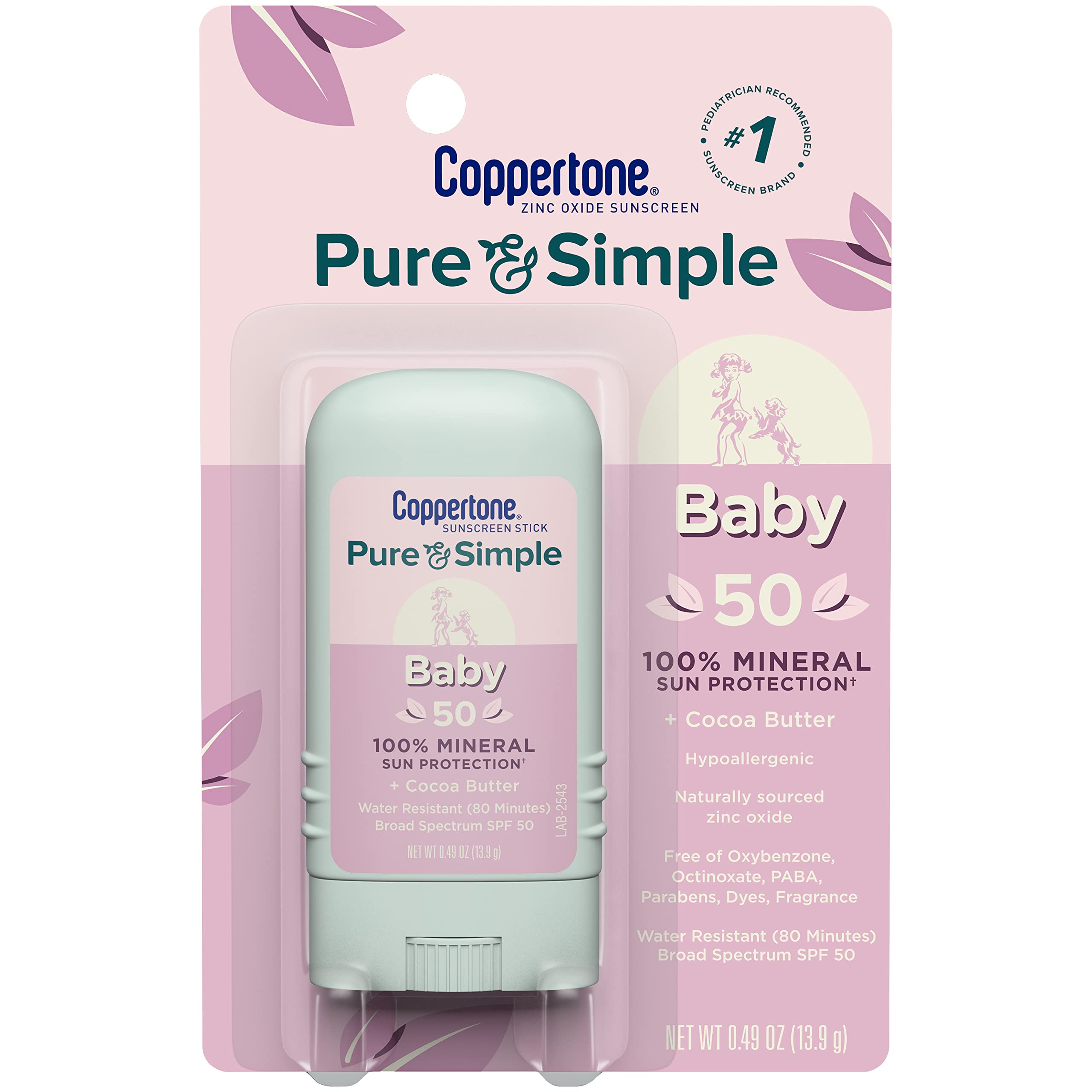 Foto 2 pulgar | Protector Solar En Barra Coppertone Pure And Simple Baby Spf 50 - Venta Internacional.