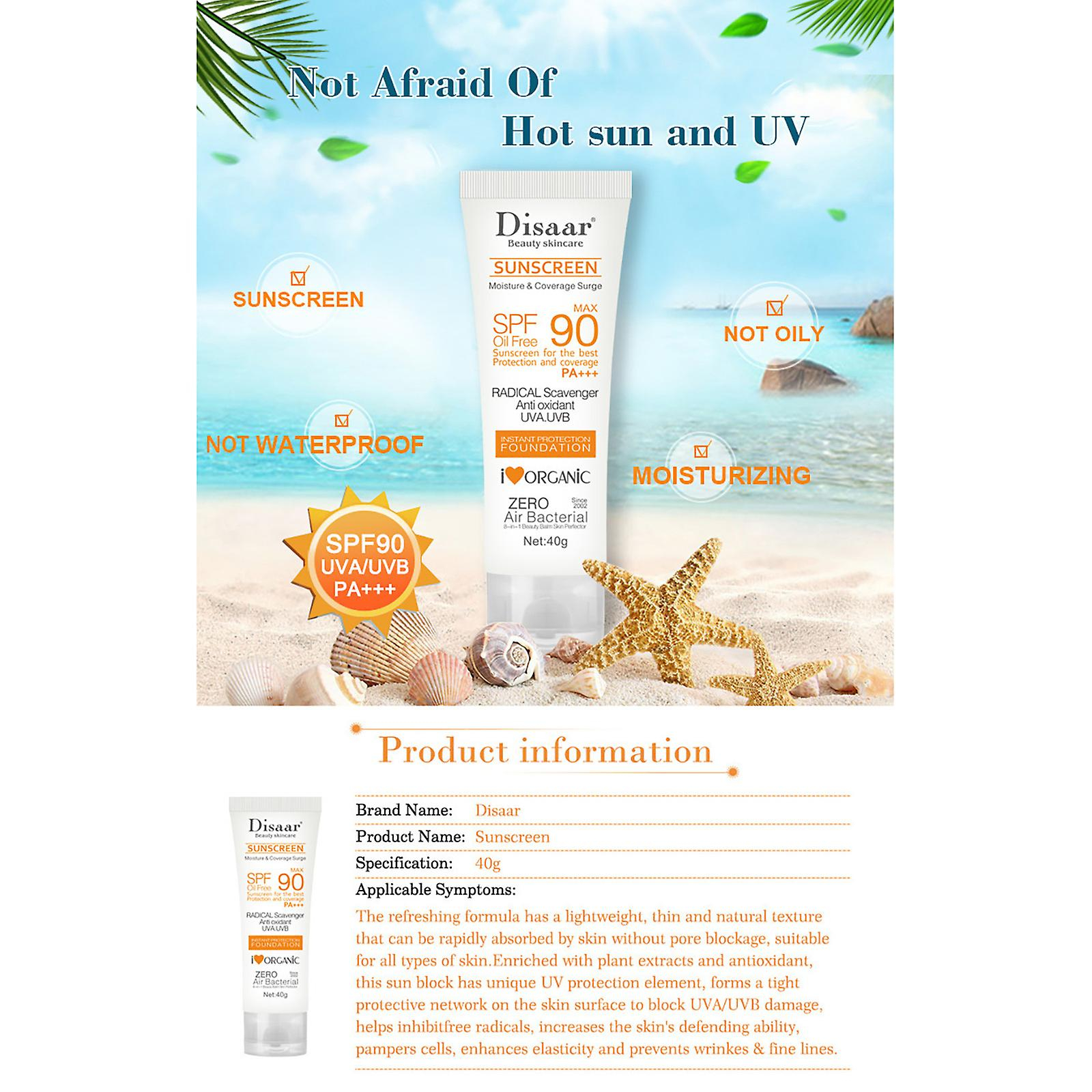 Foto 6 pulgar | Crema Solar Blanqueadora Facial Huoguo  Spf 90  40 Ml - Venta Internacional.